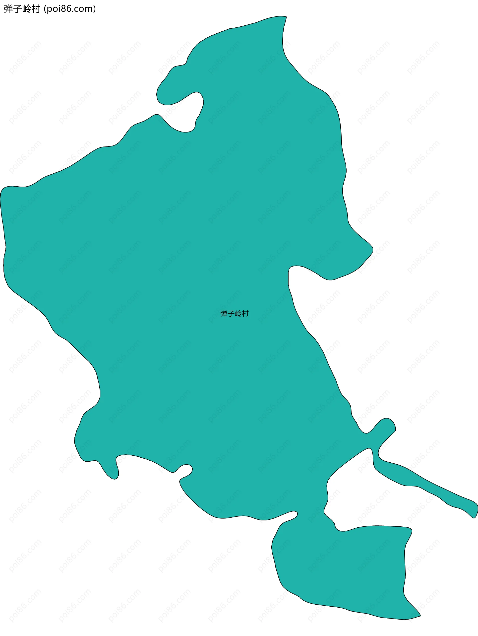 弹子岭村边界地图