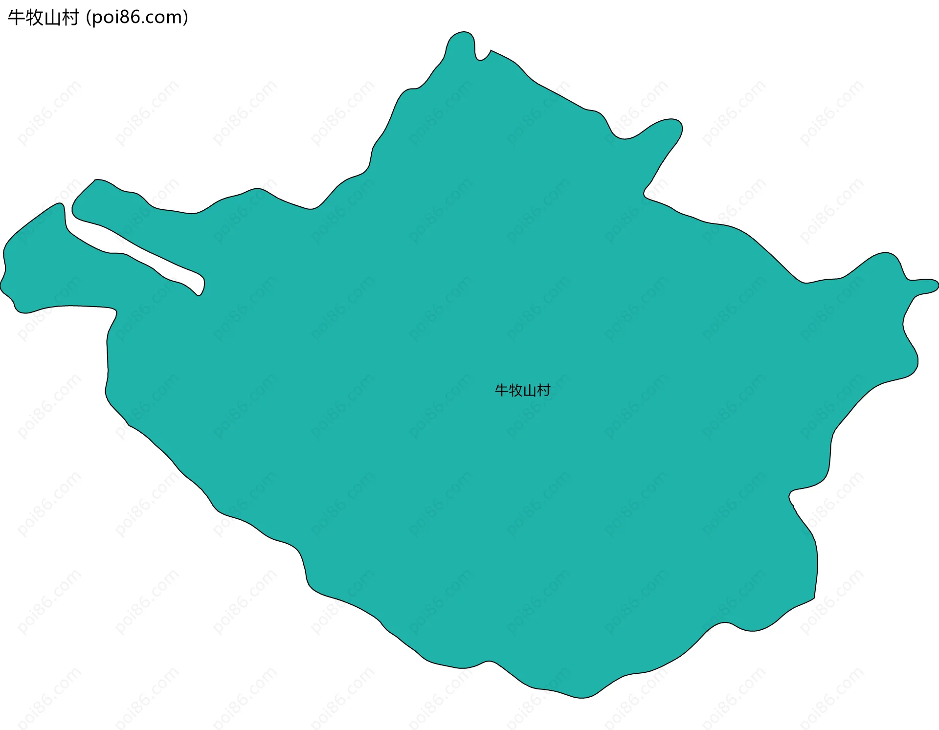 牛牧山村边界地图
