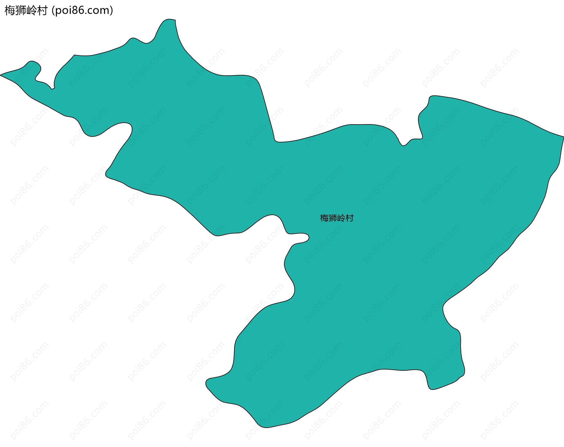 梅狮岭村边界地图