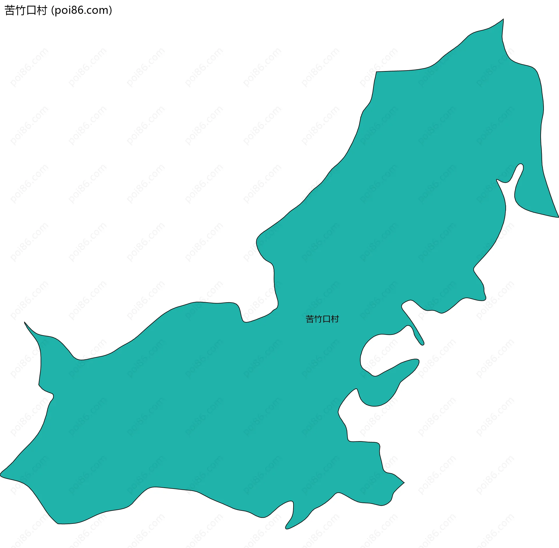 苦竹口村边界地图