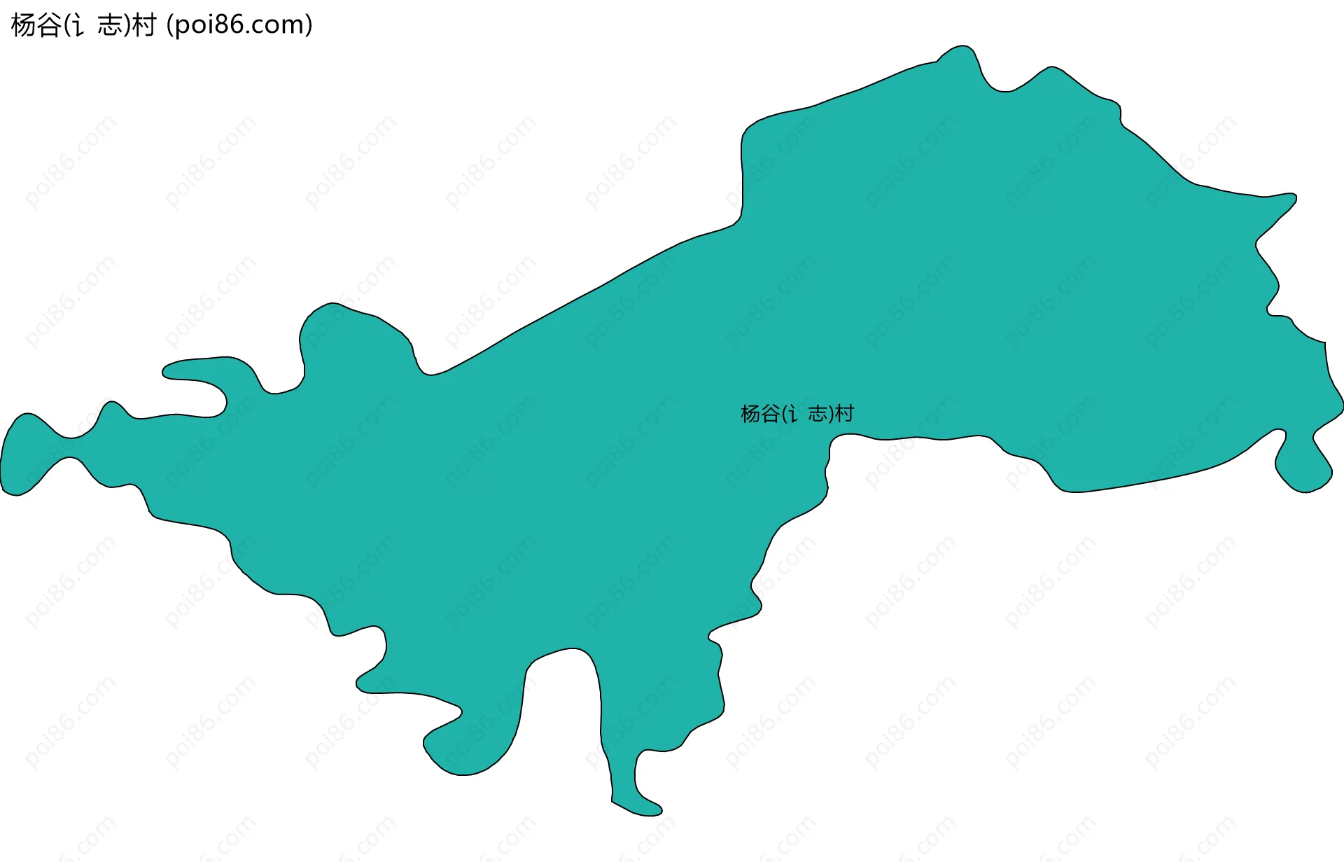 杨谷(讠志)村边界地图