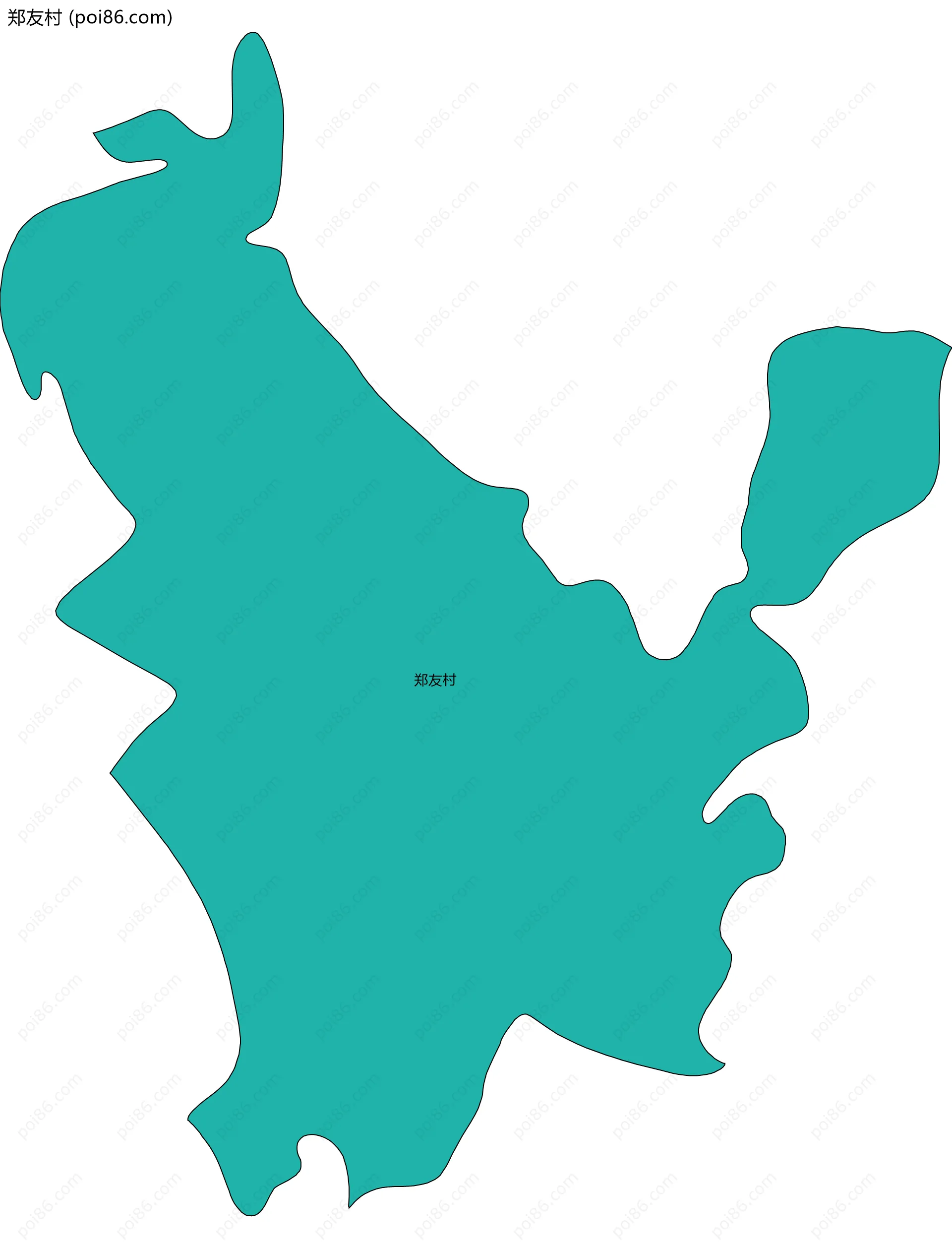 郑友村边界地图