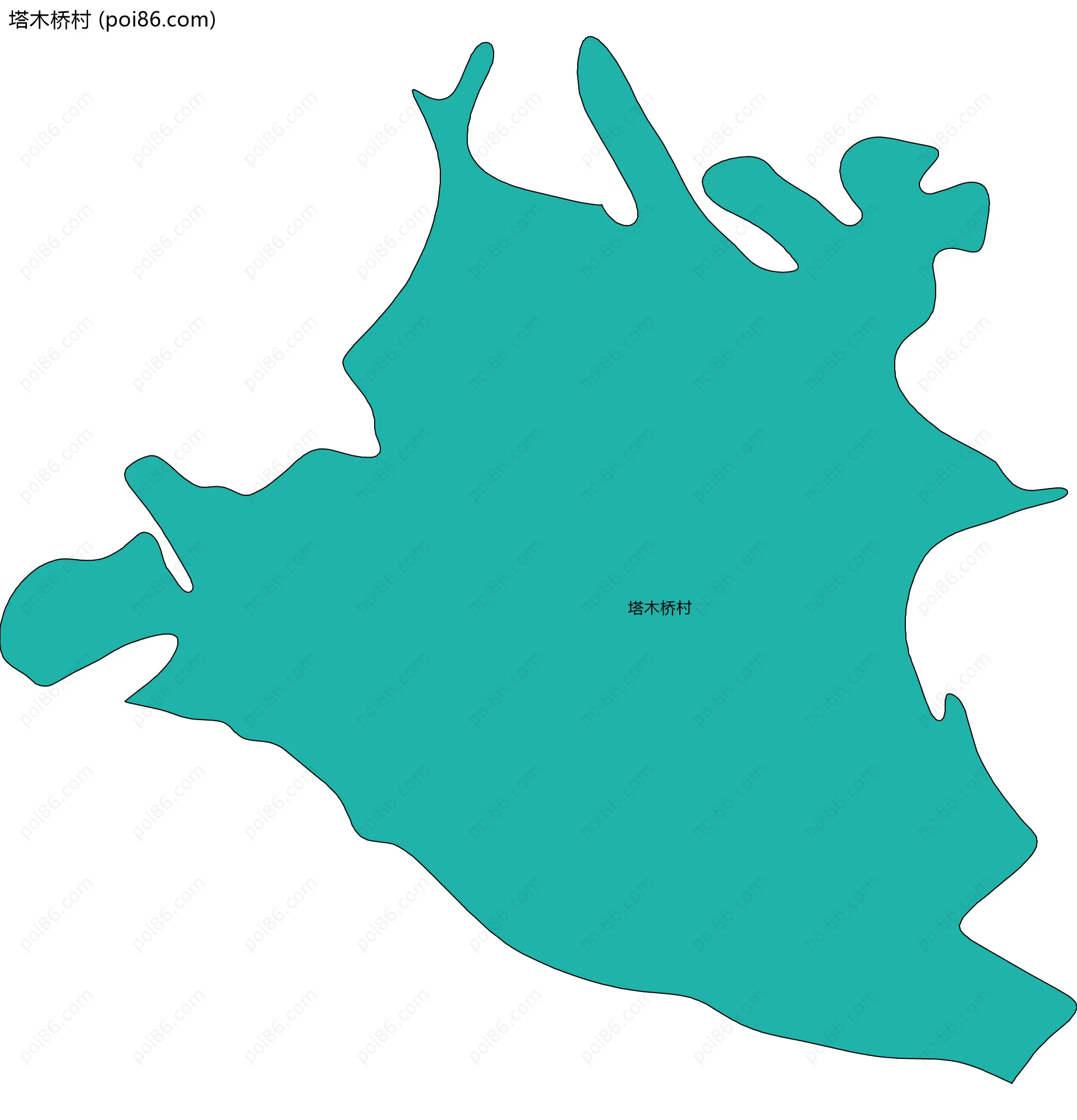 塔木桥村边界地图