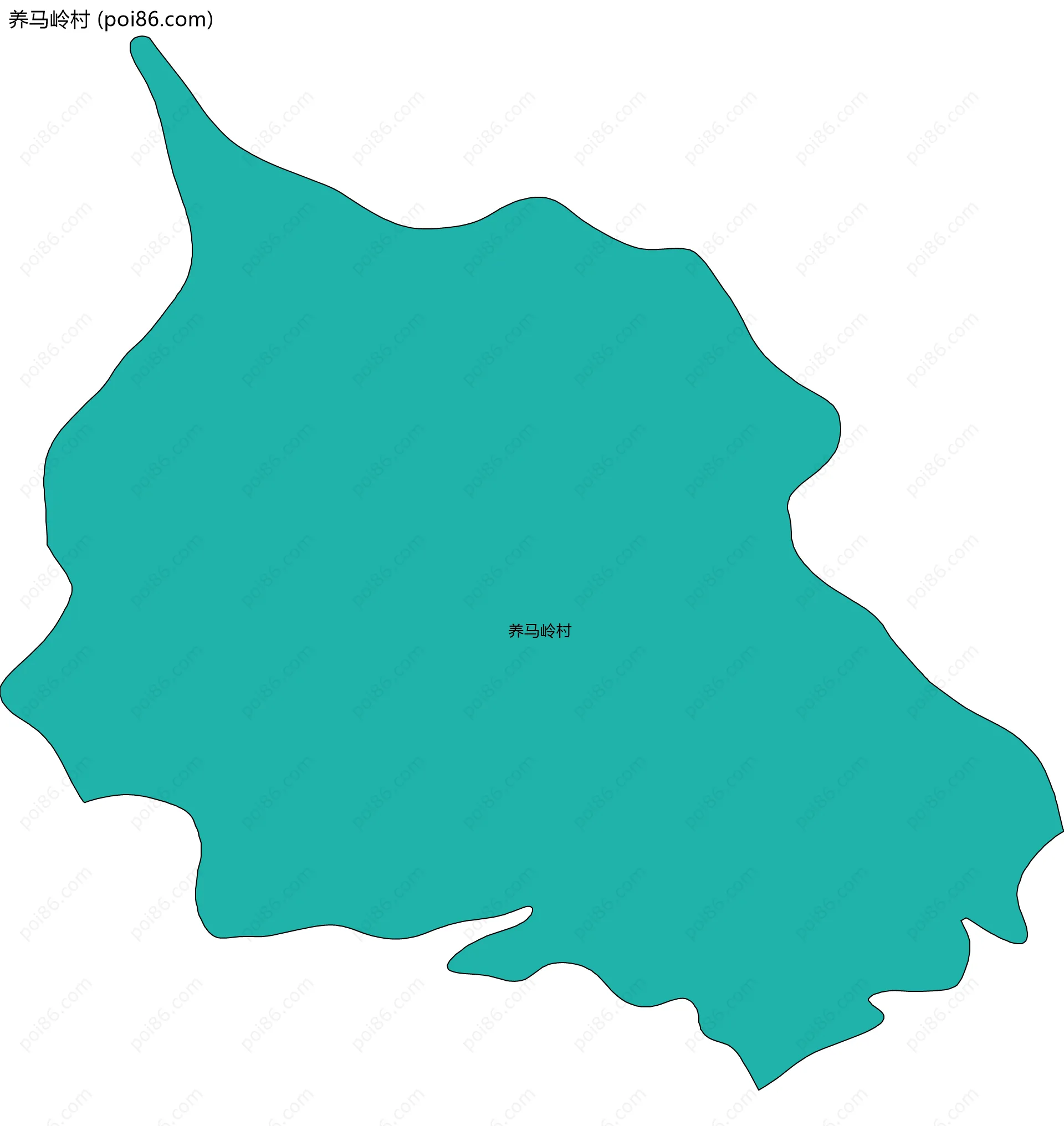 养马岭村边界地图