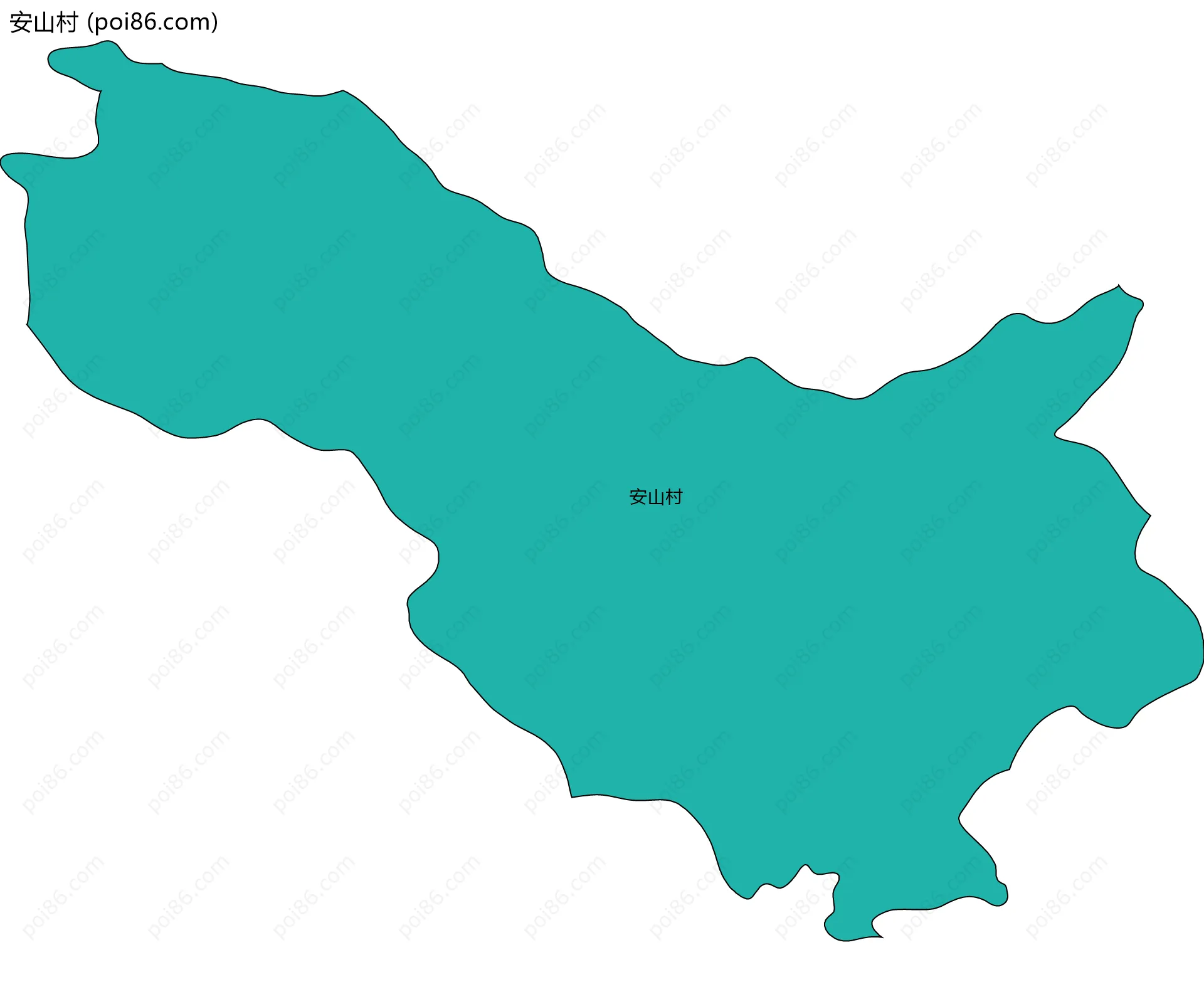 安山村边界地图