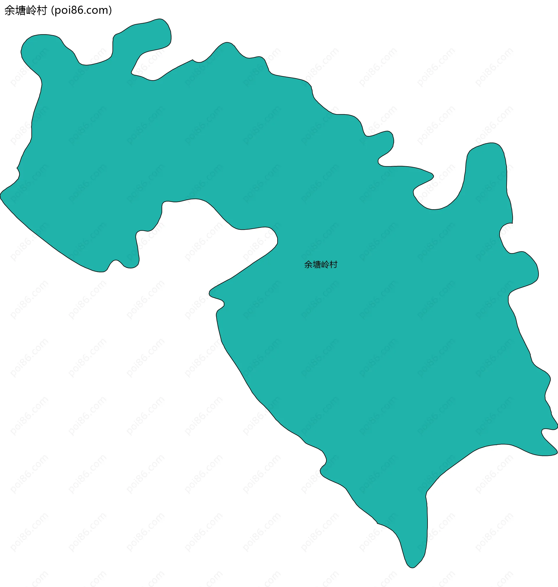 余塘岭村边界地图