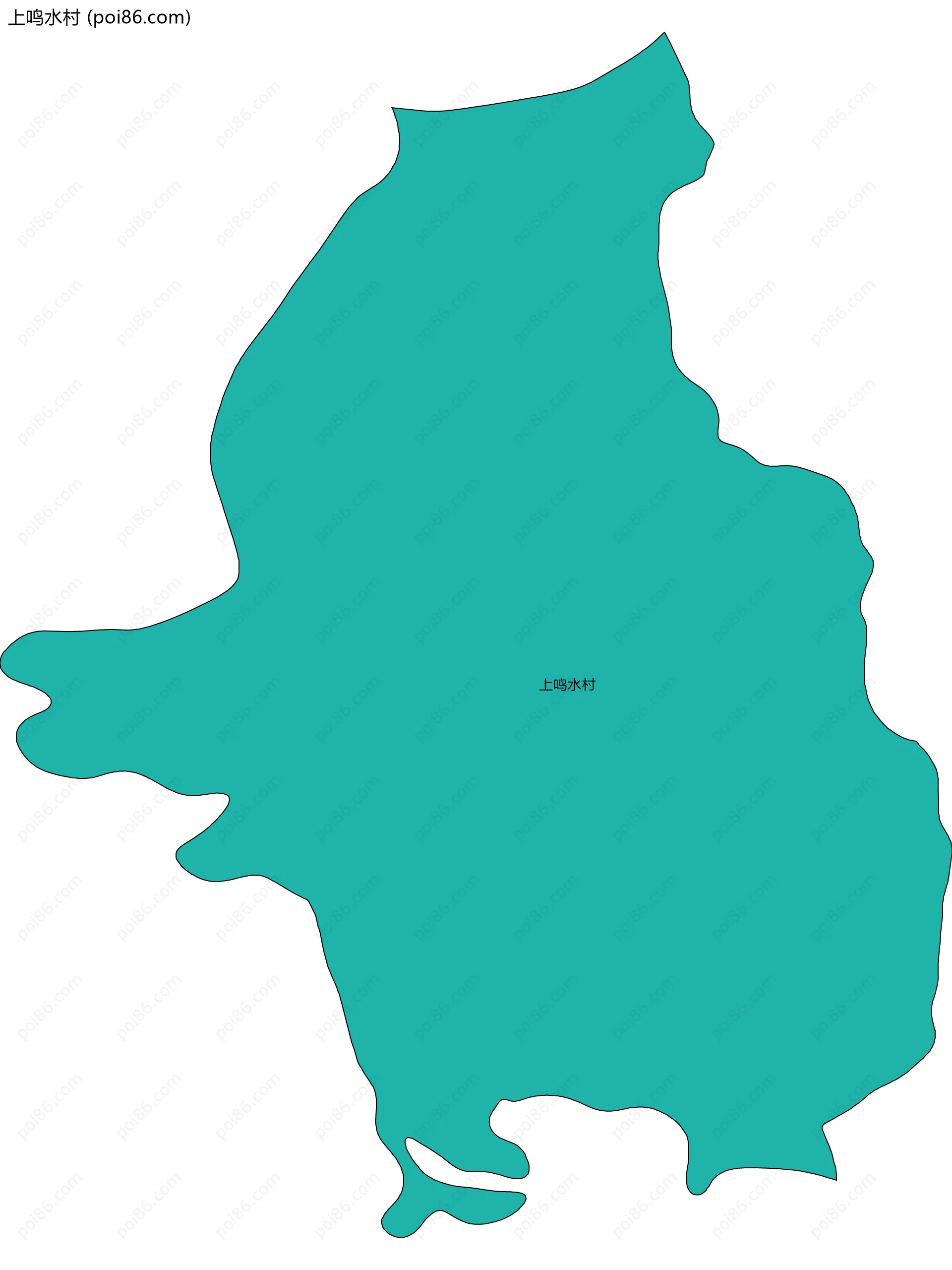 上鸣水村边界地图