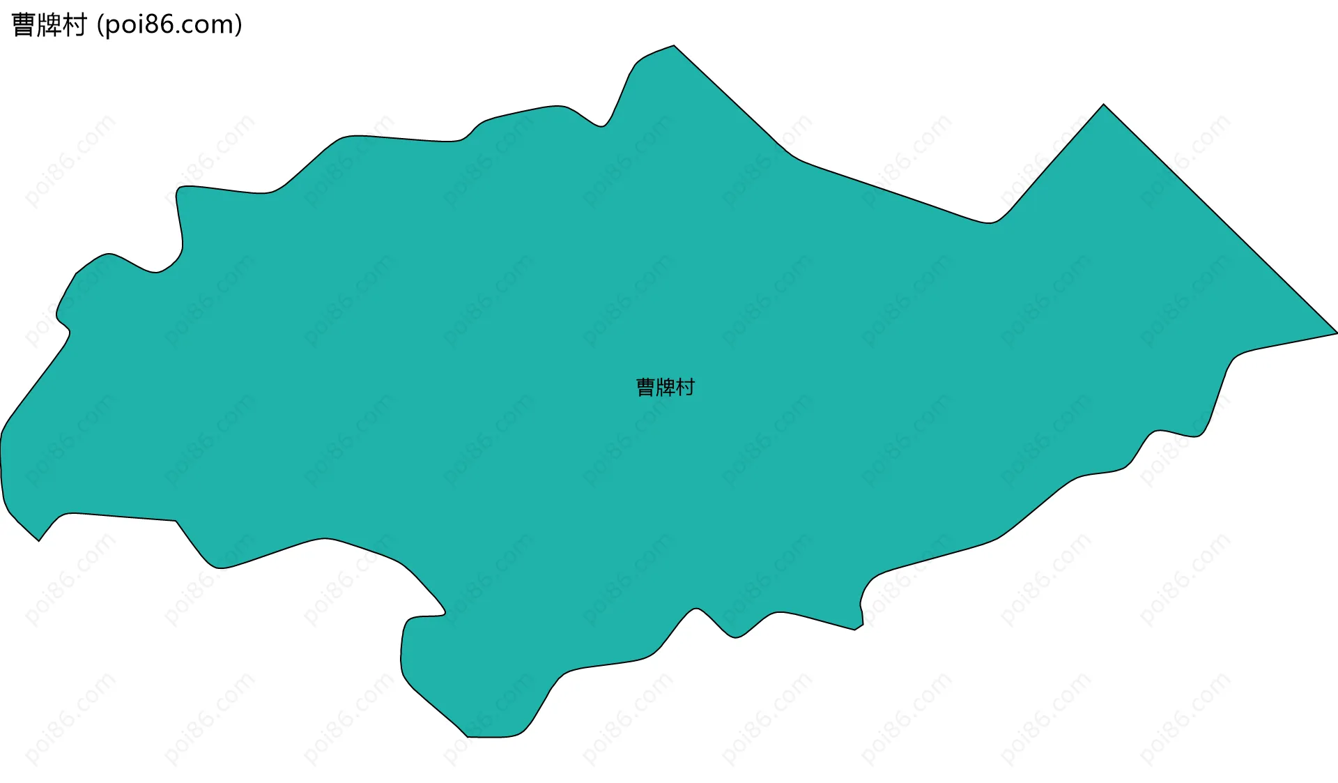 曹牌村边界地图