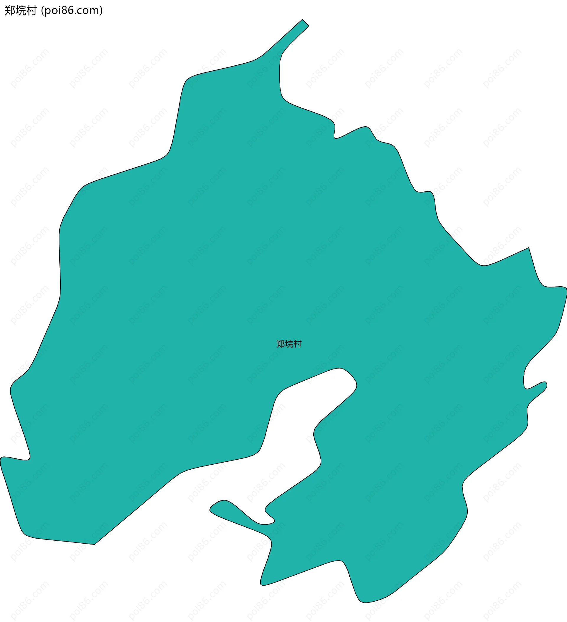 郑垸村边界地图