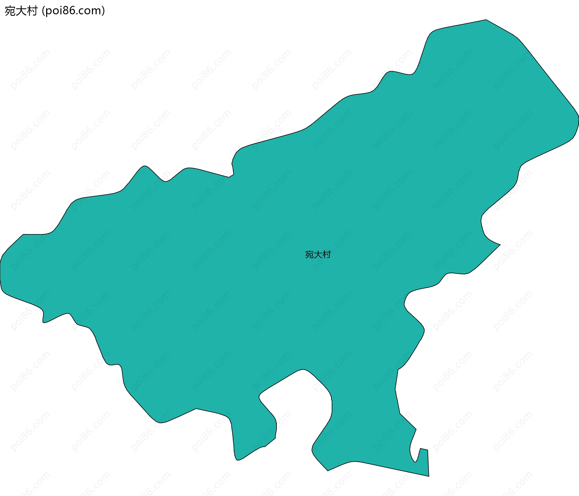 宛大村边界地图