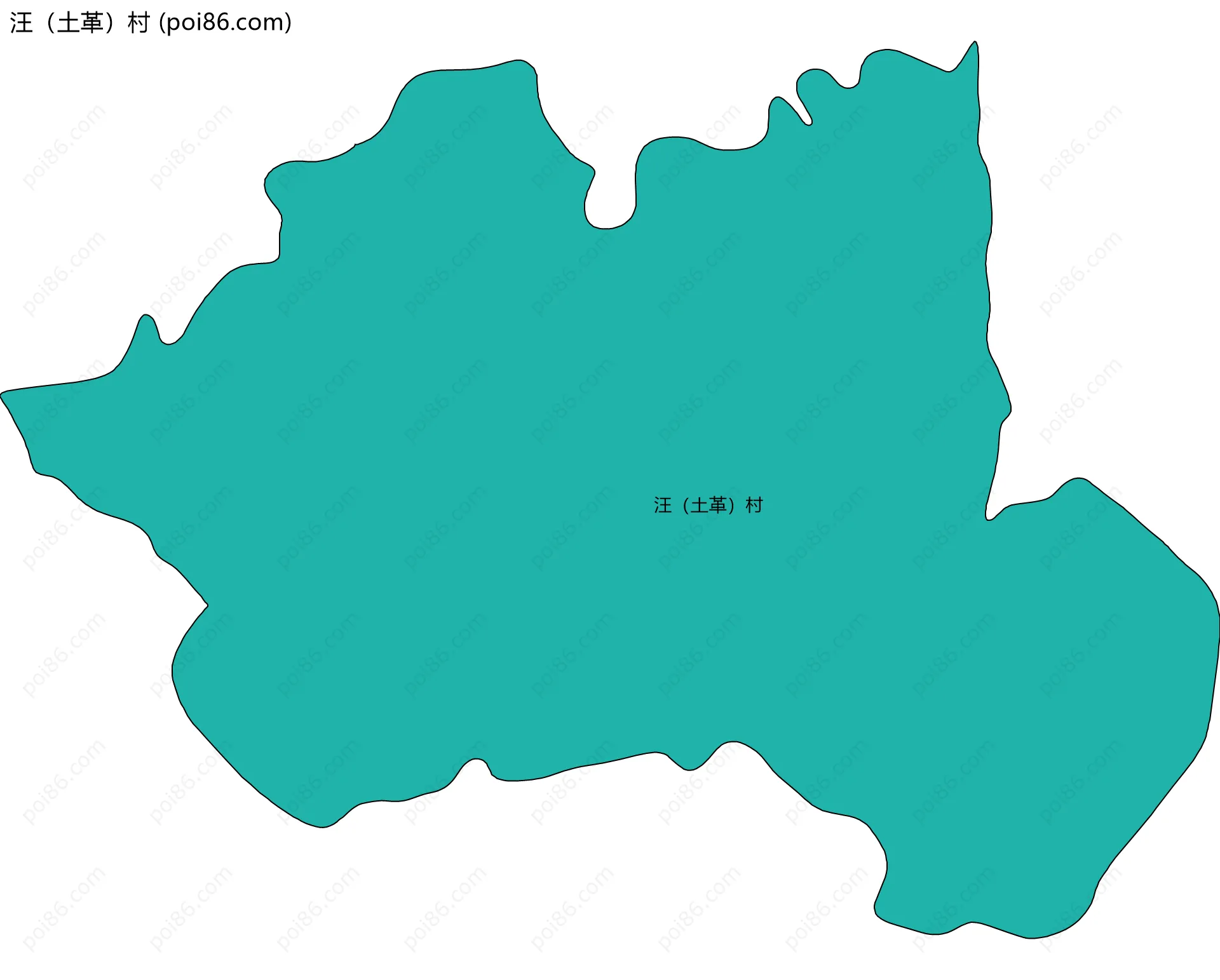 汪（土革）村边界地图