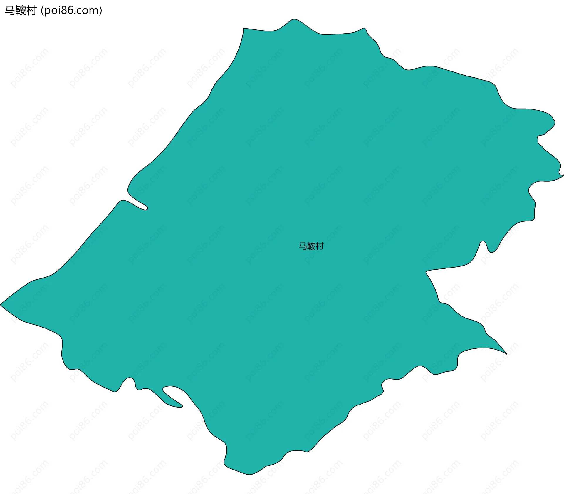 马鞍村边界地图
