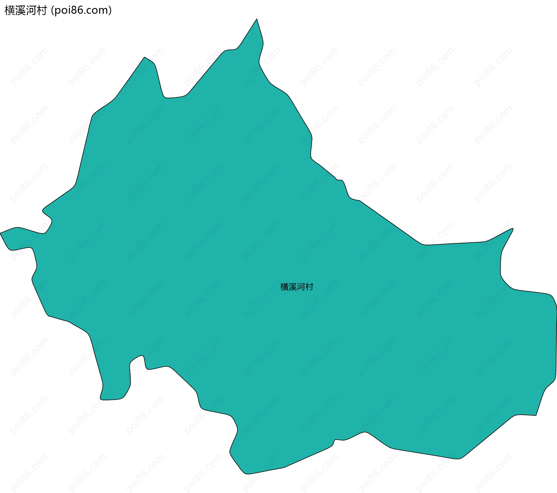 横溪河村边界地图