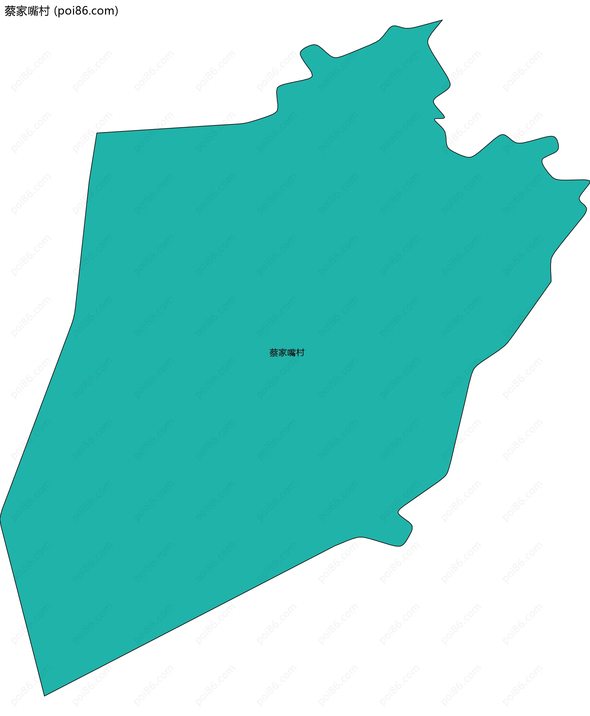蔡家嘴村边界地图