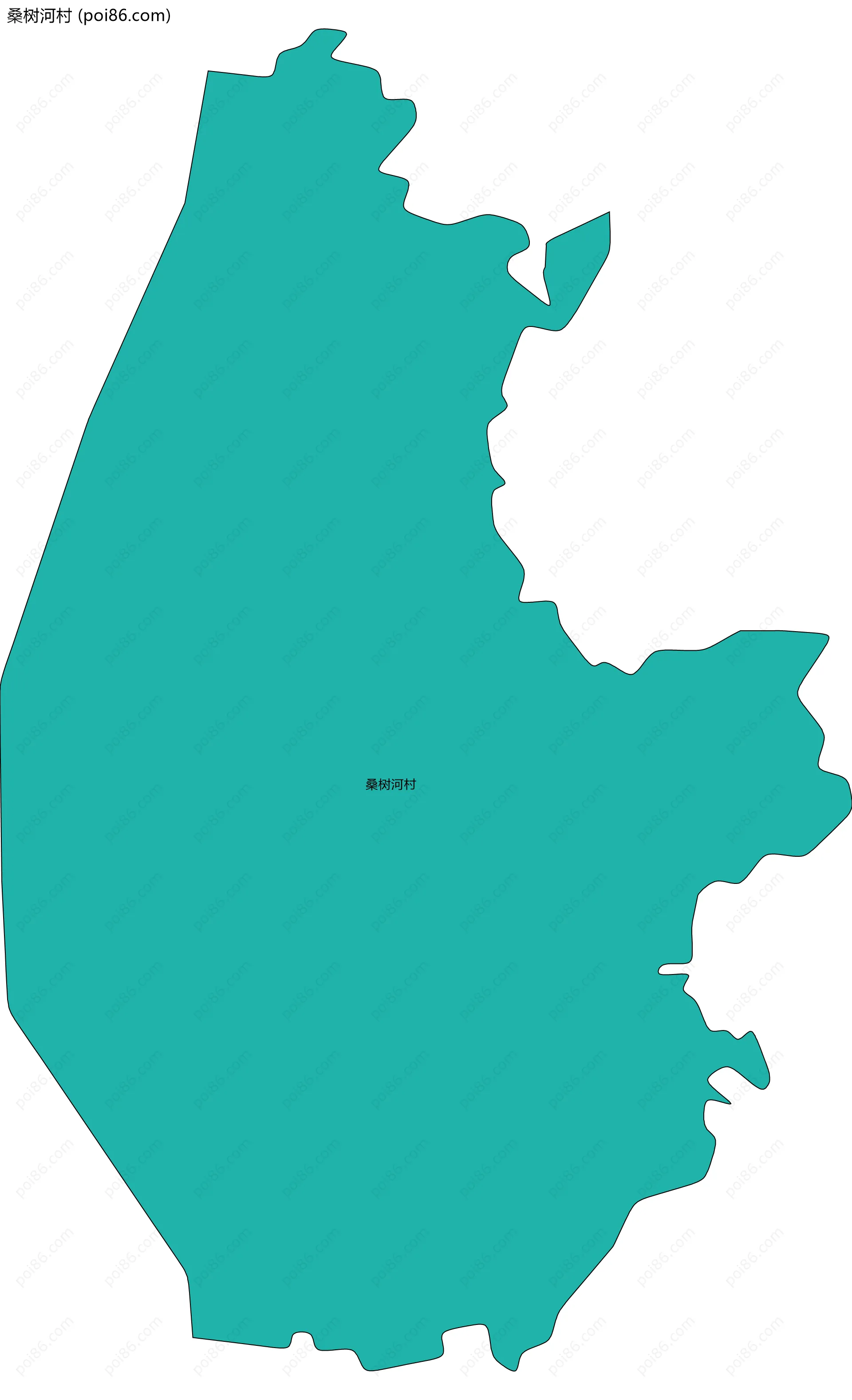 桑树河村边界地图