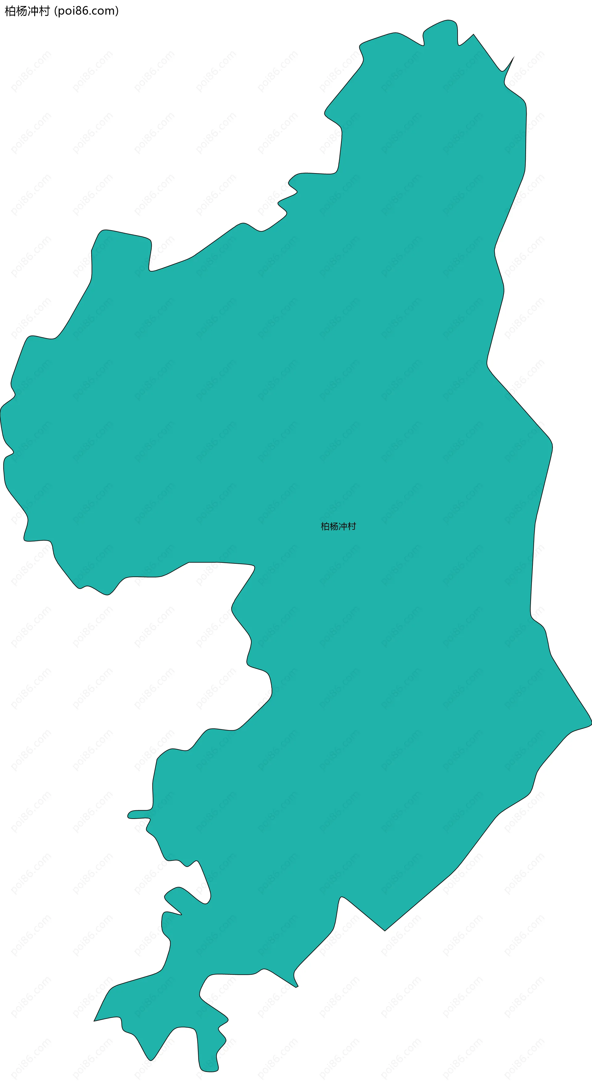 柏杨冲村边界地图