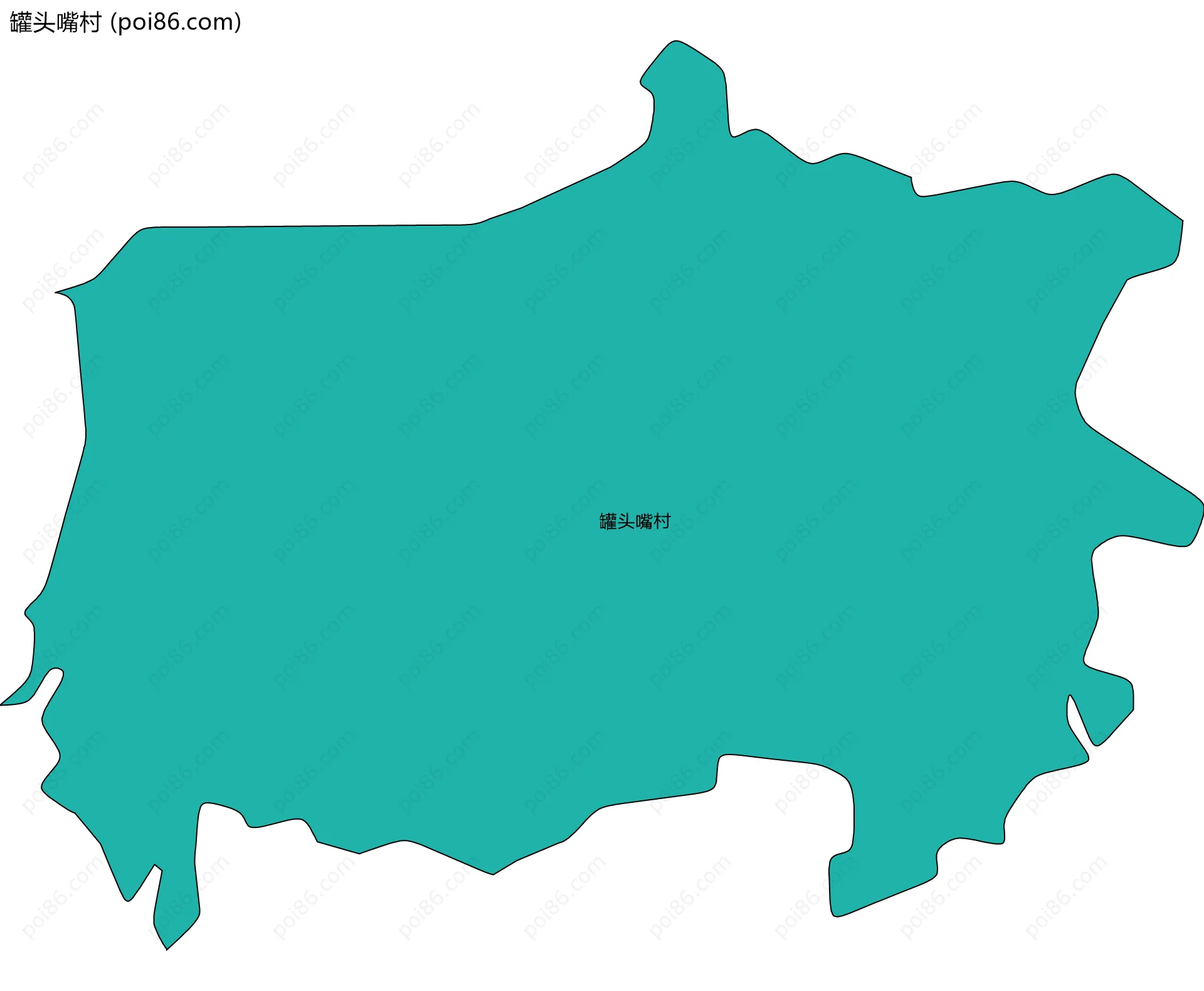 罐头嘴村边界地图