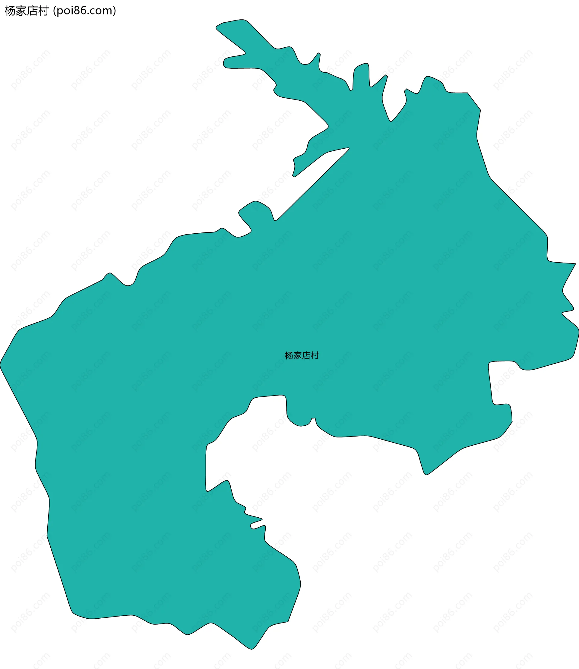 杨家店村边界地图
