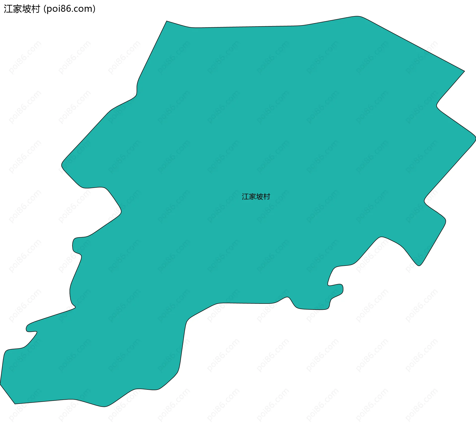 江家坡村边界地图