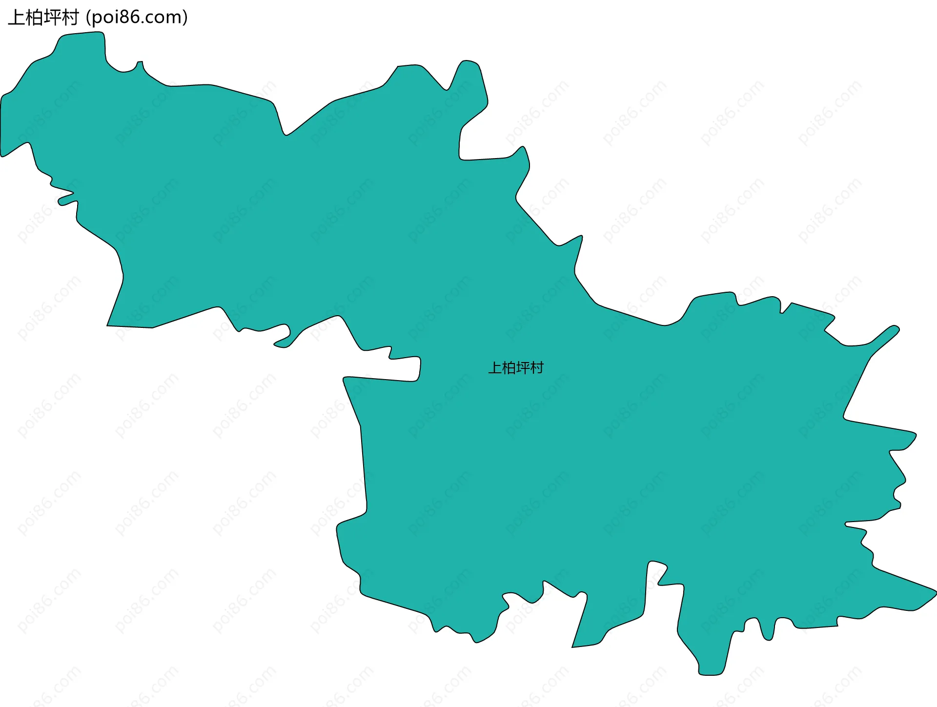 上柏坪村边界地图