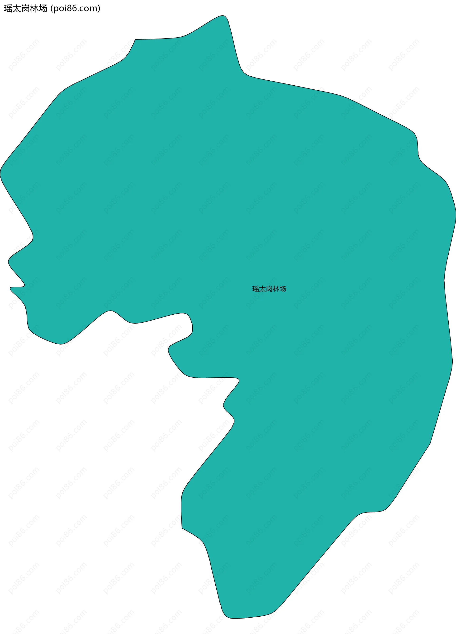 瑶太岗林场边界地图