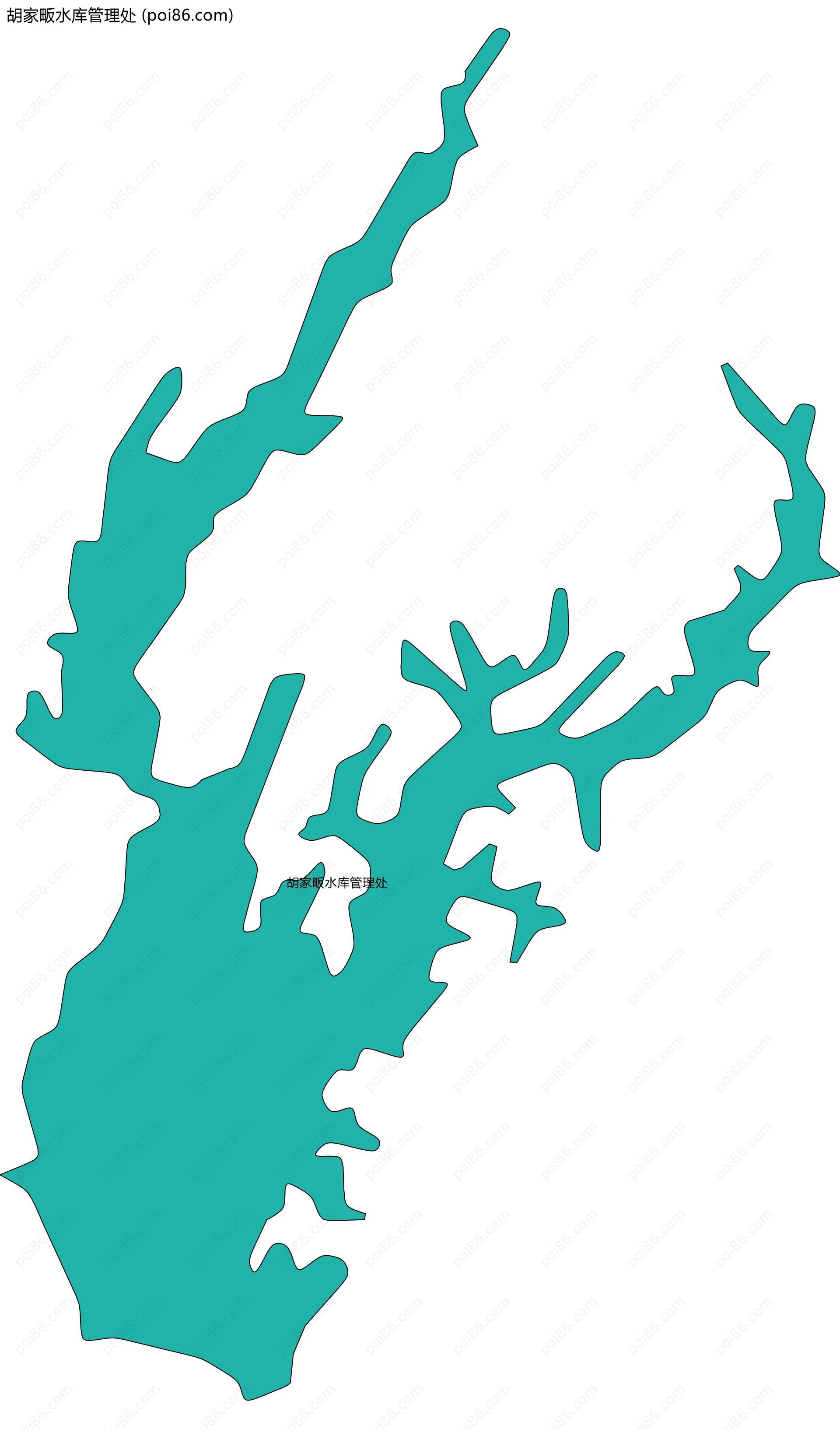 胡家畈水库管理处边界地图