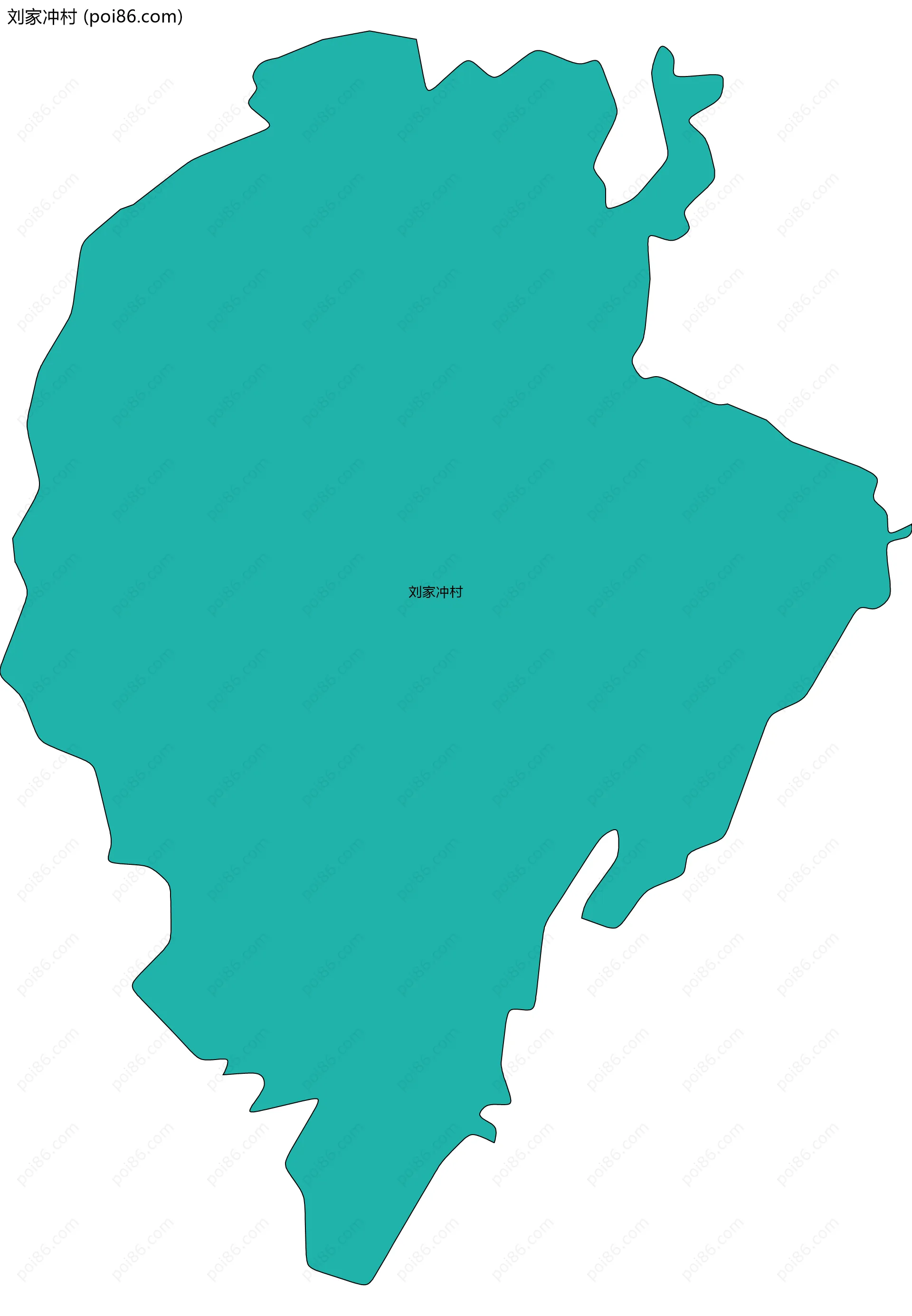 刘家冲村边界地图