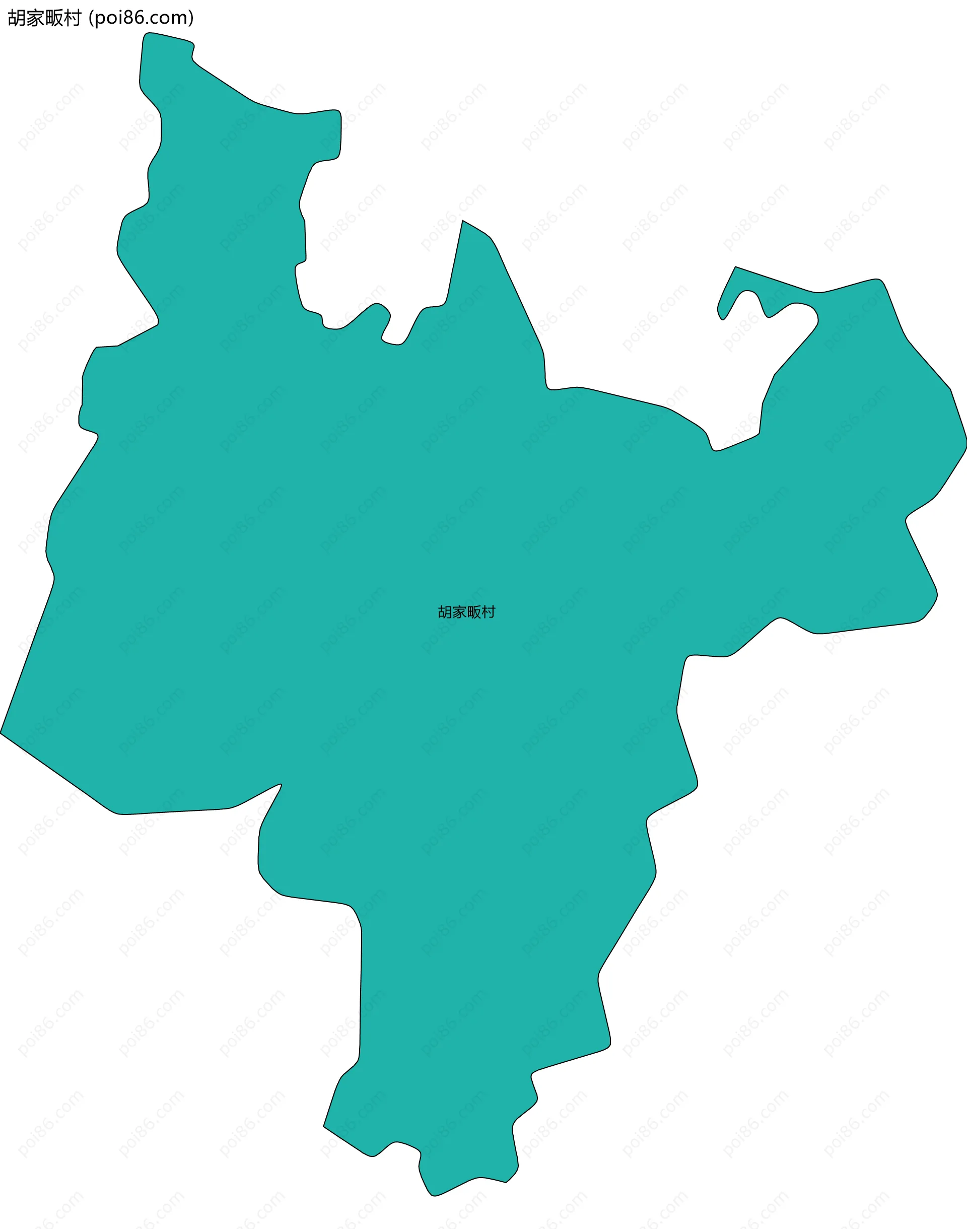 胡家畈村边界地图