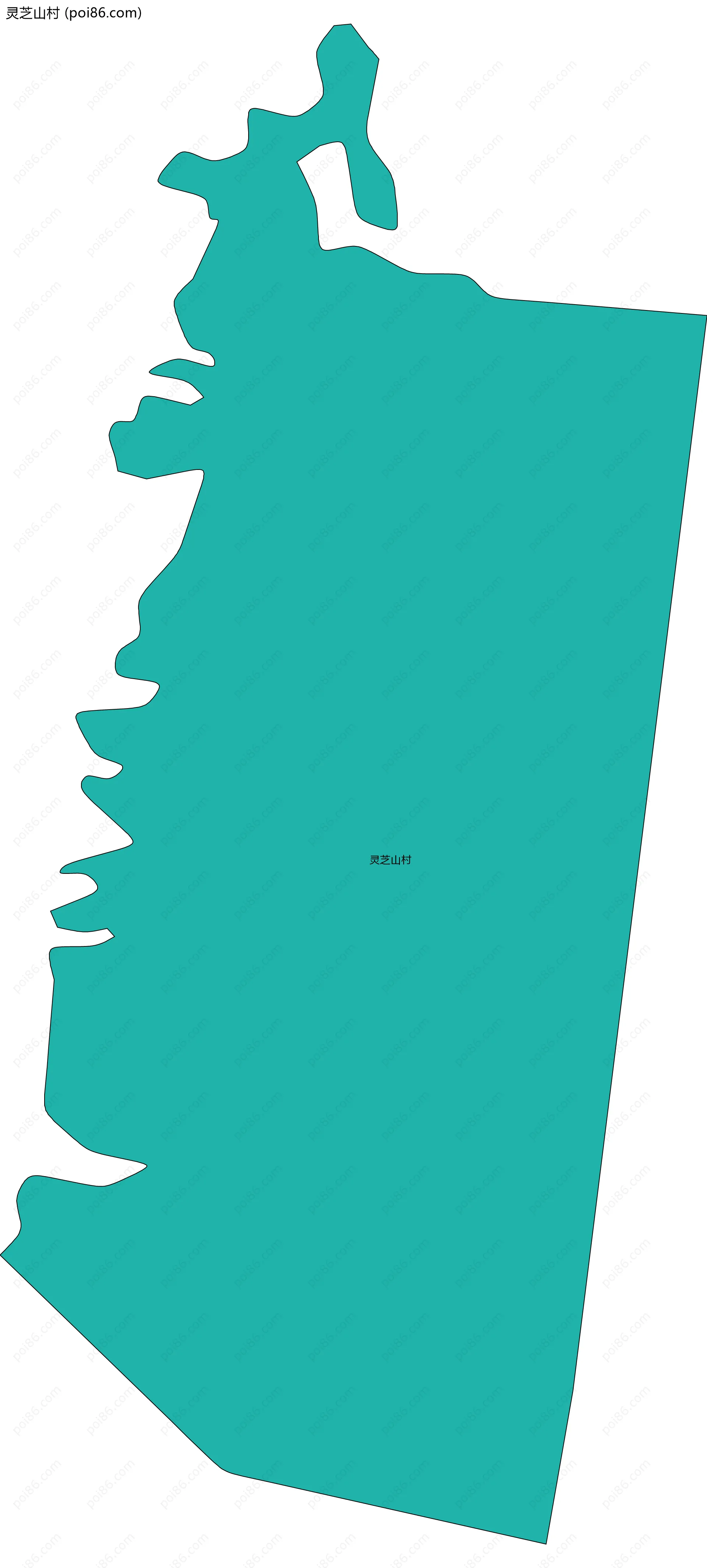 灵芝山村边界地图