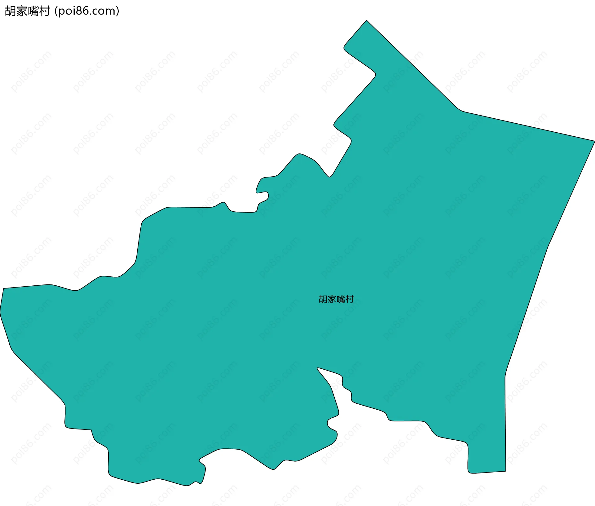 胡家嘴村边界地图