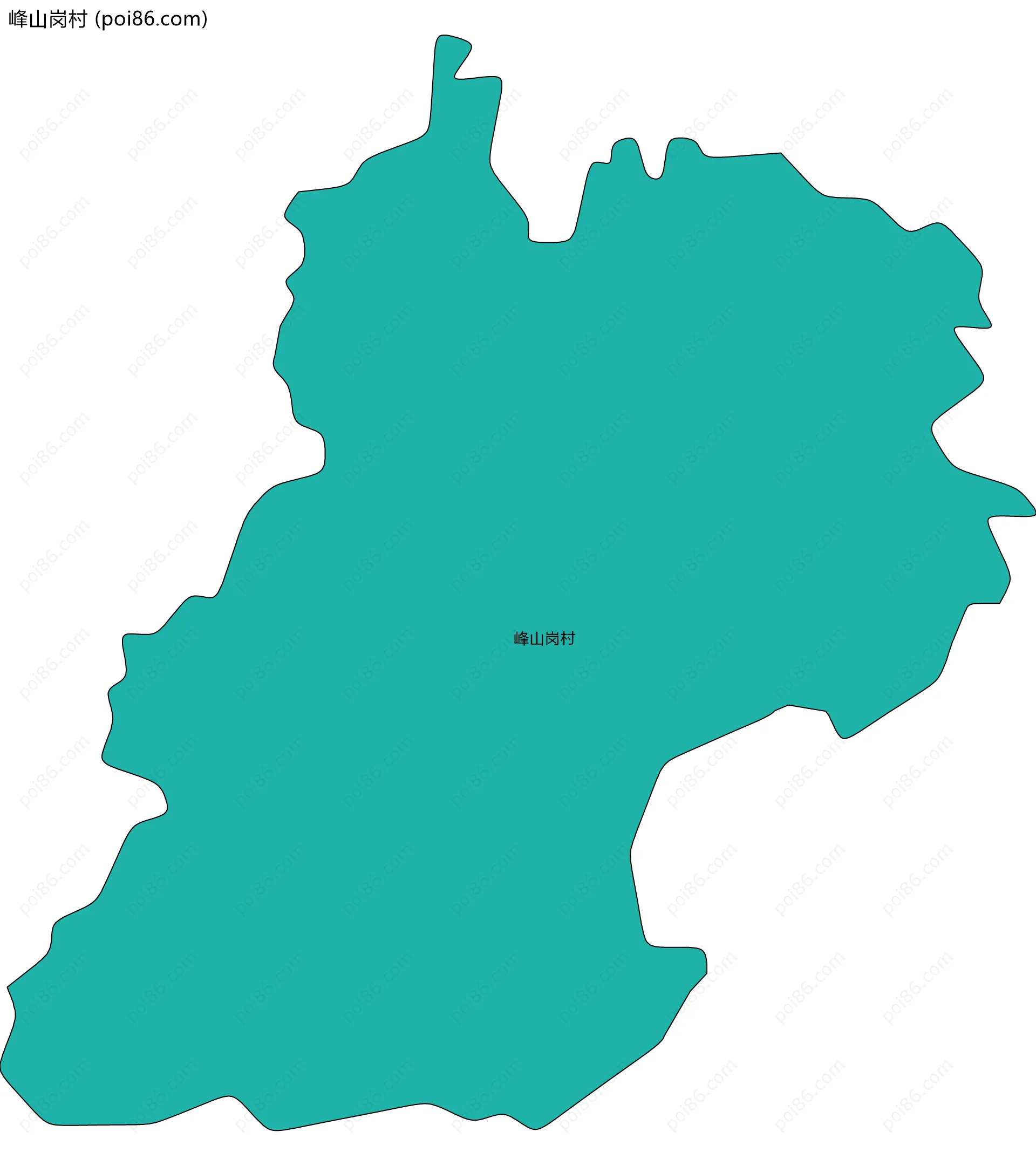 峰山岗村边界地图