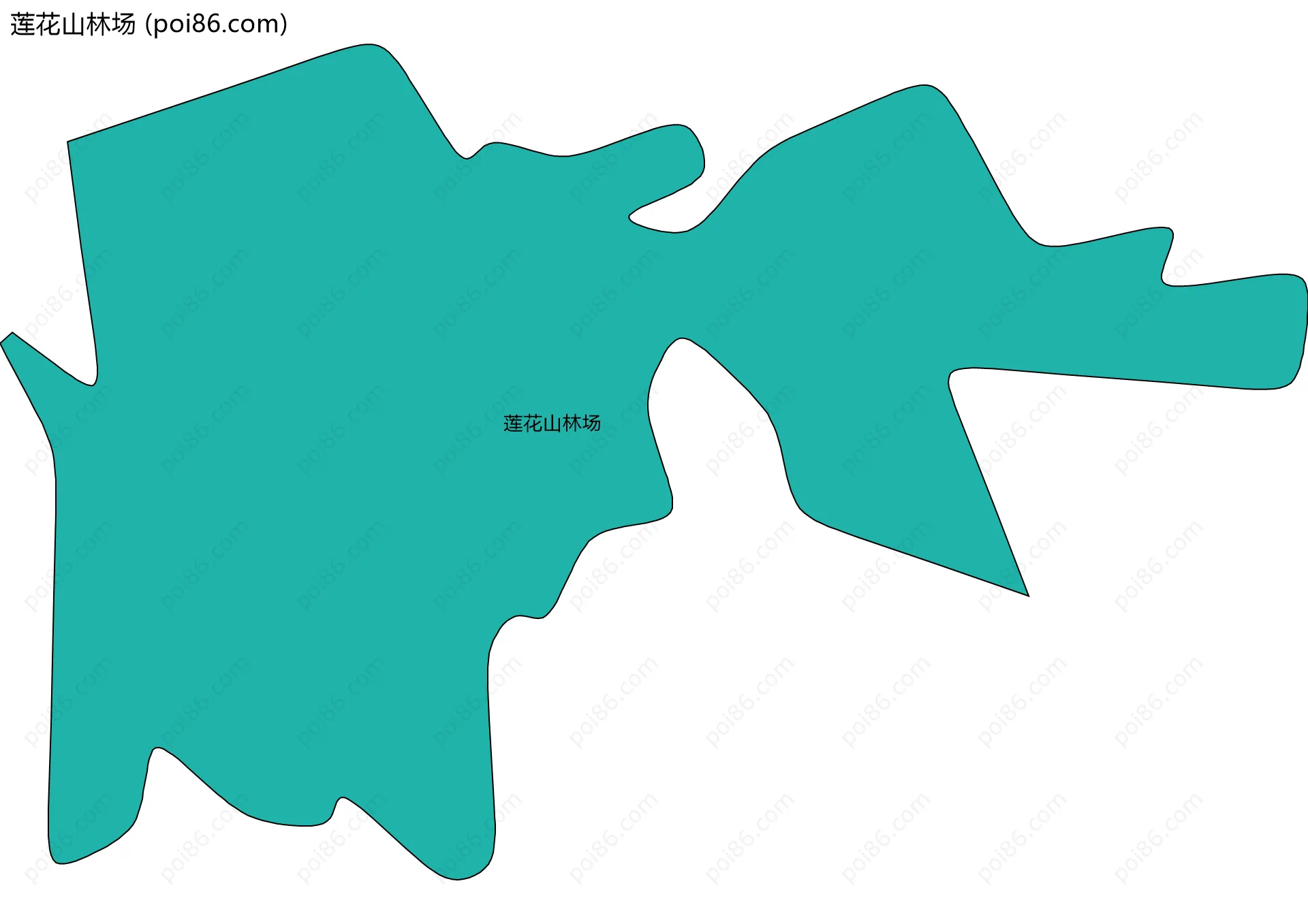 莲花山林场边界地图