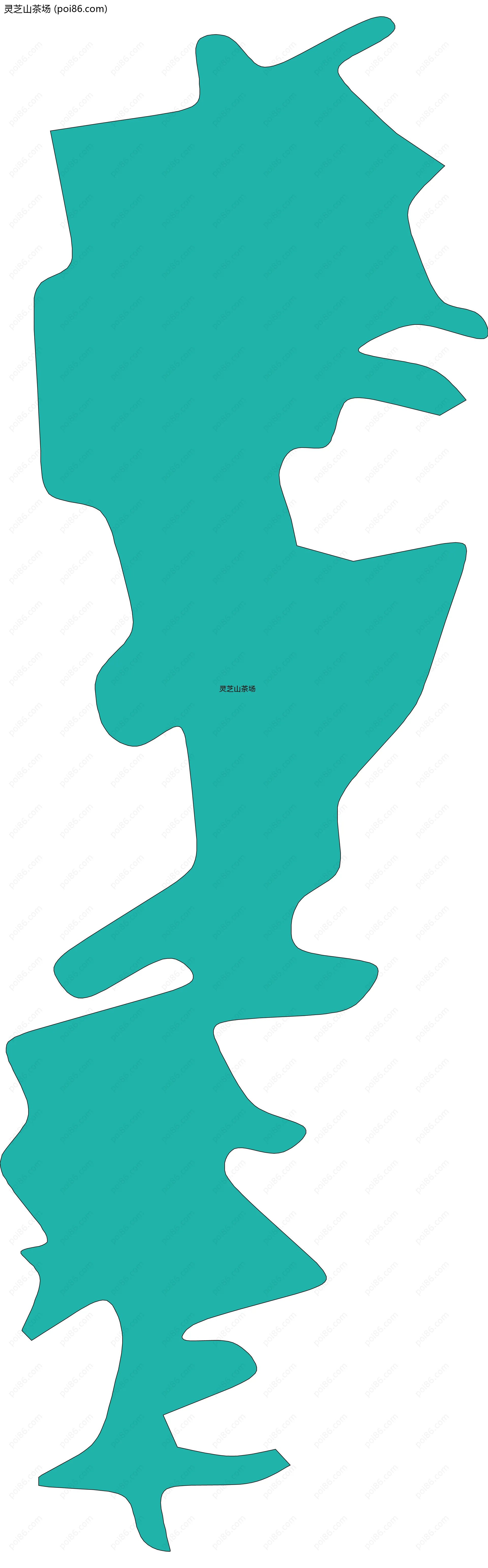 灵芝山茶场边界地图