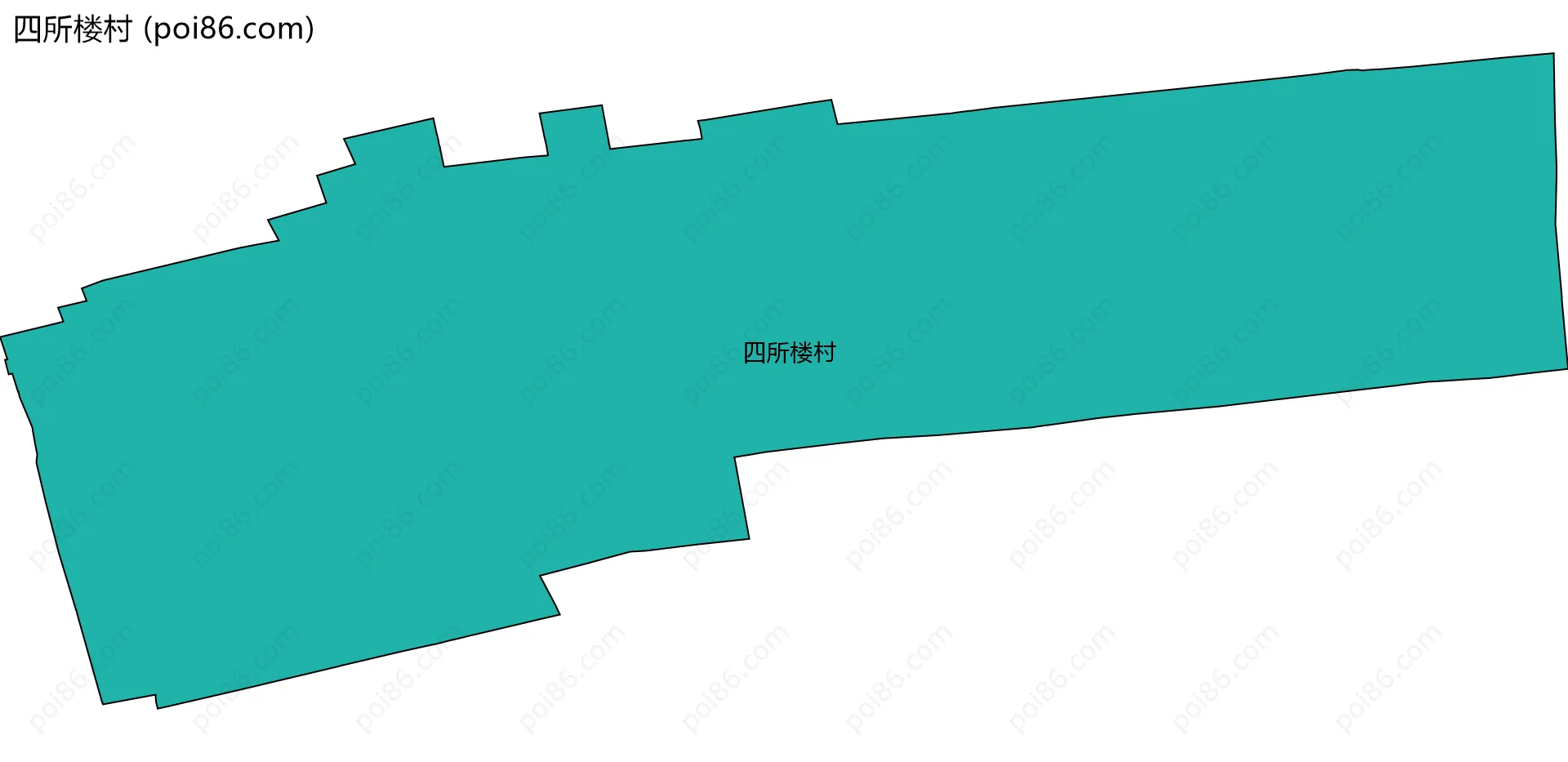 四所楼村边界地图