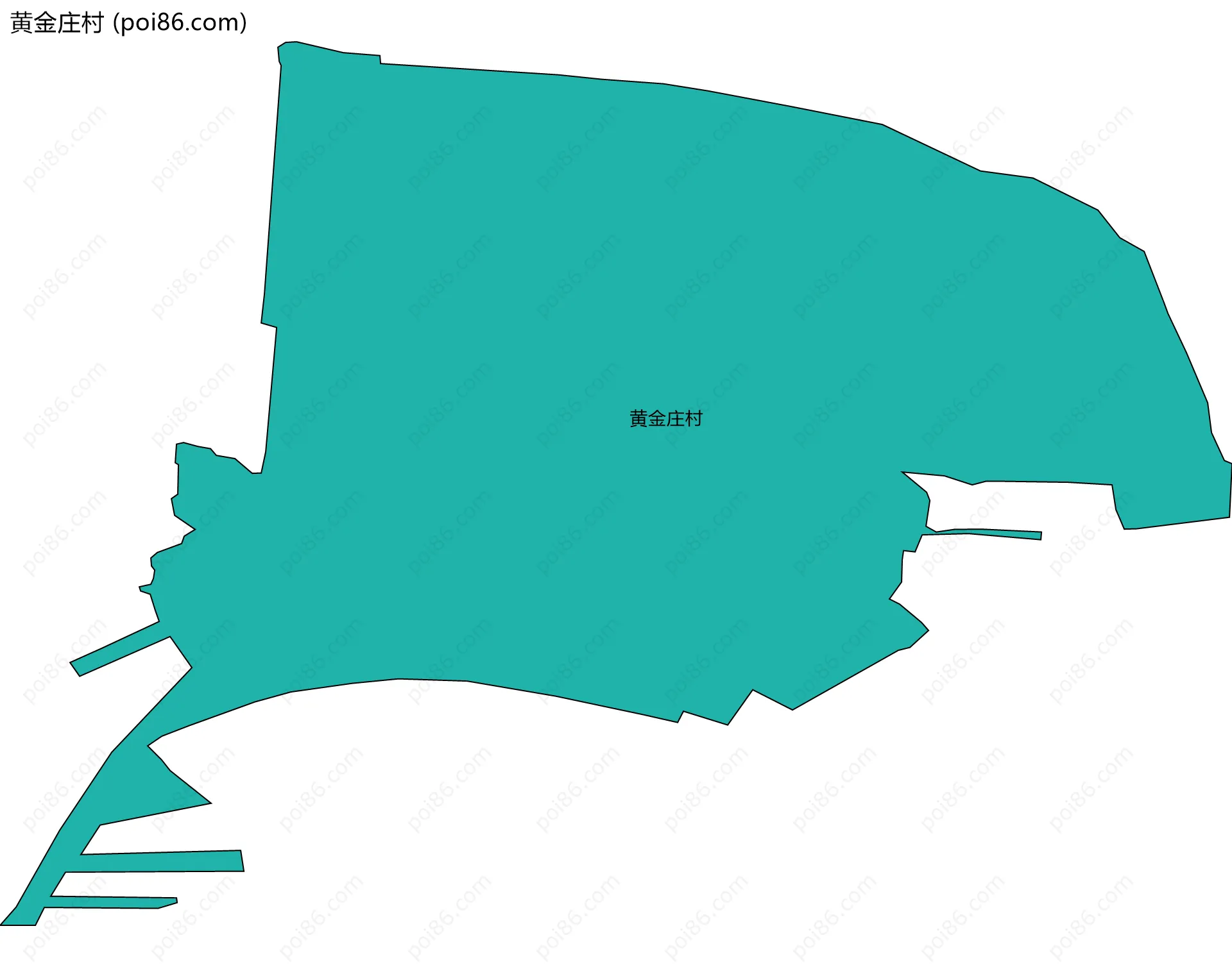 黄金庄村边界地图