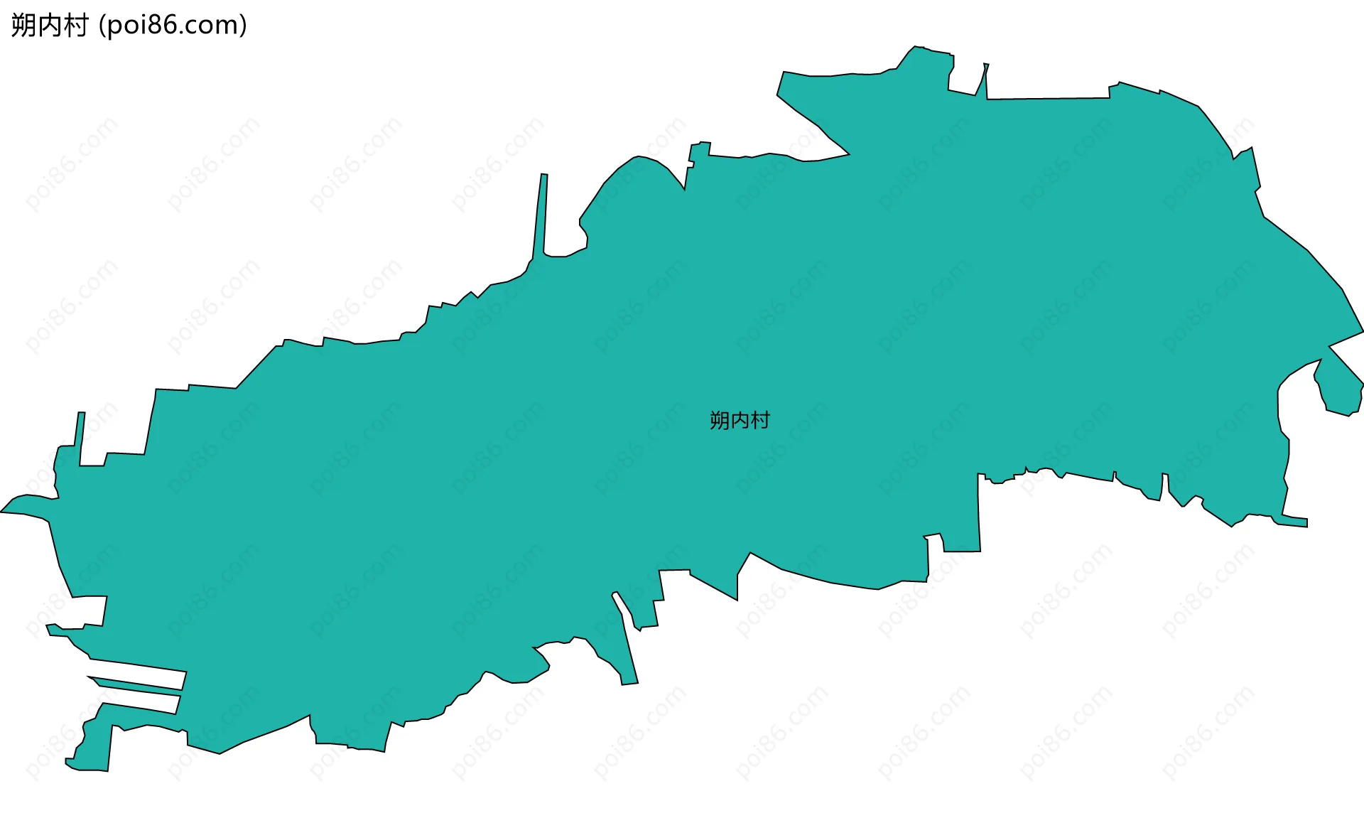 朔内村边界地图