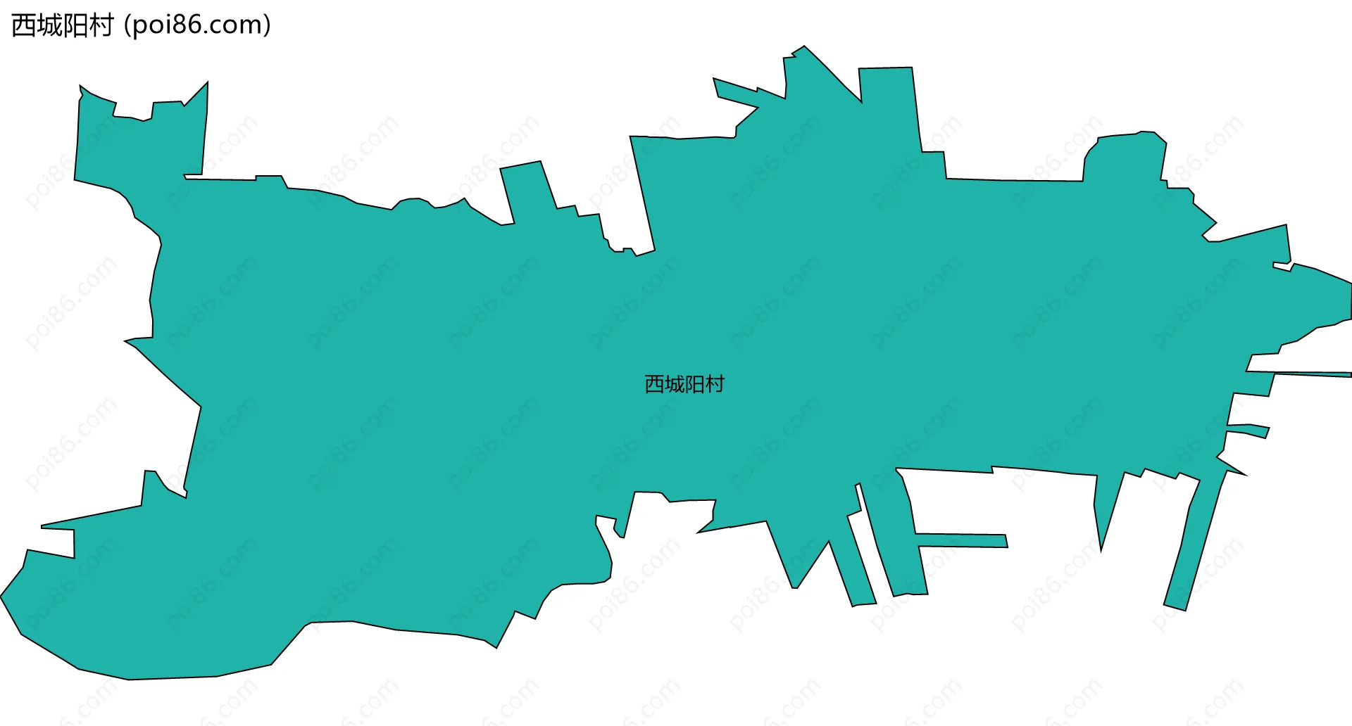 西城阳村边界地图