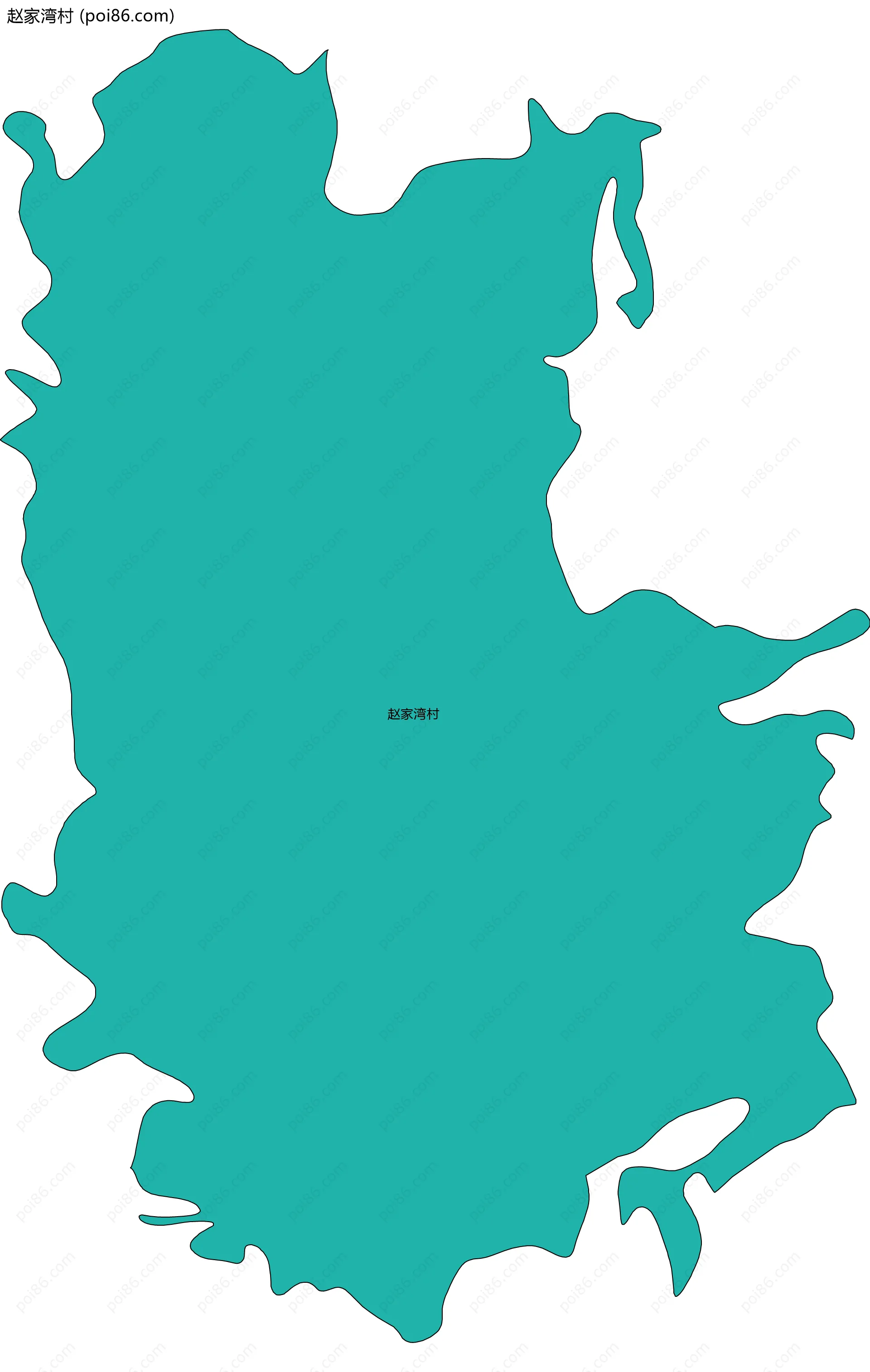 赵家湾村边界地图