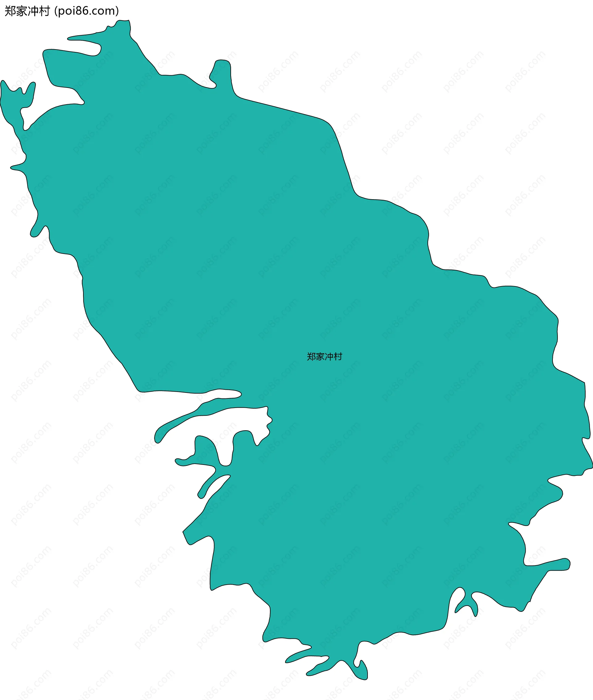 郑家冲村边界地图