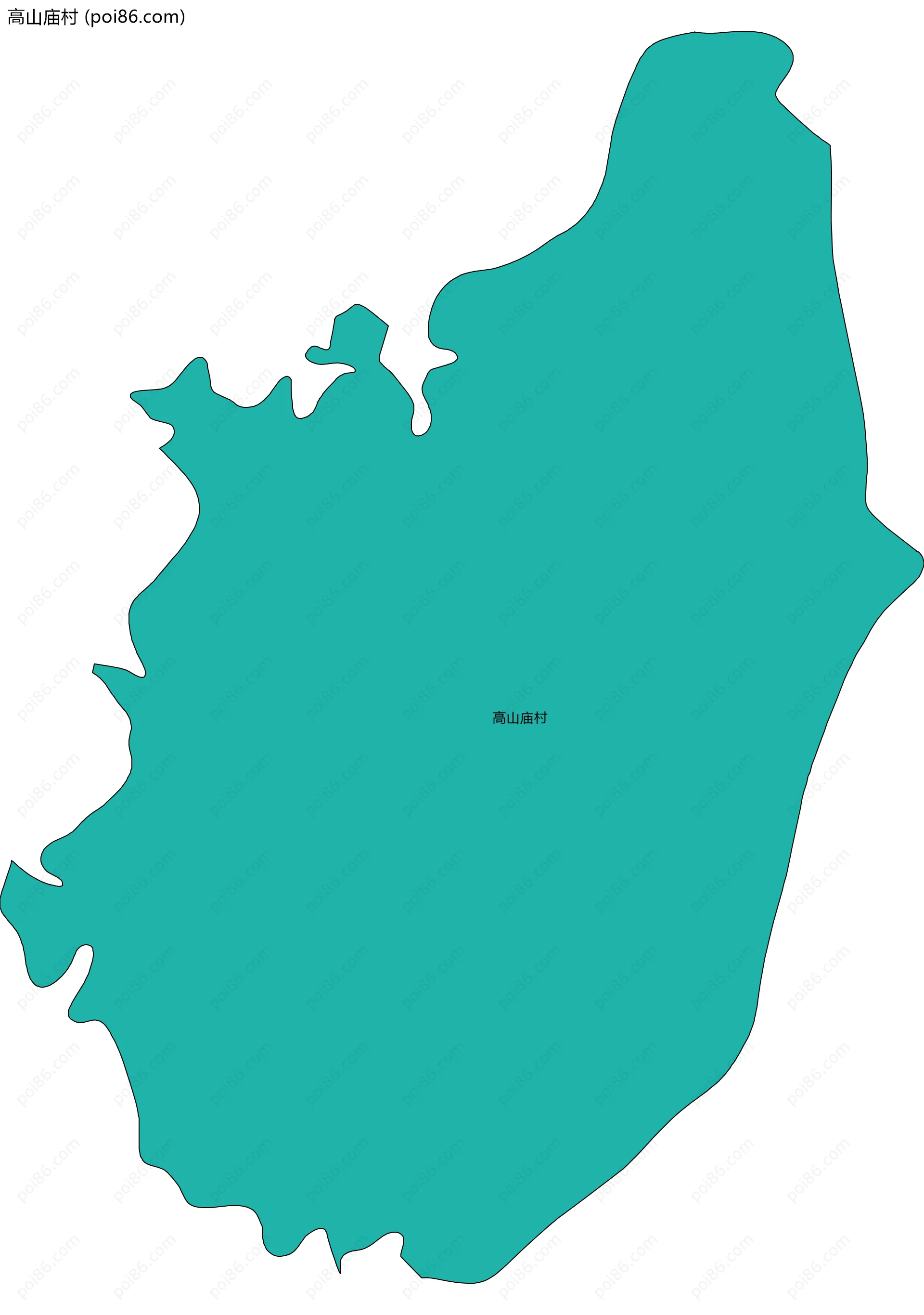 高山庙村边界地图
