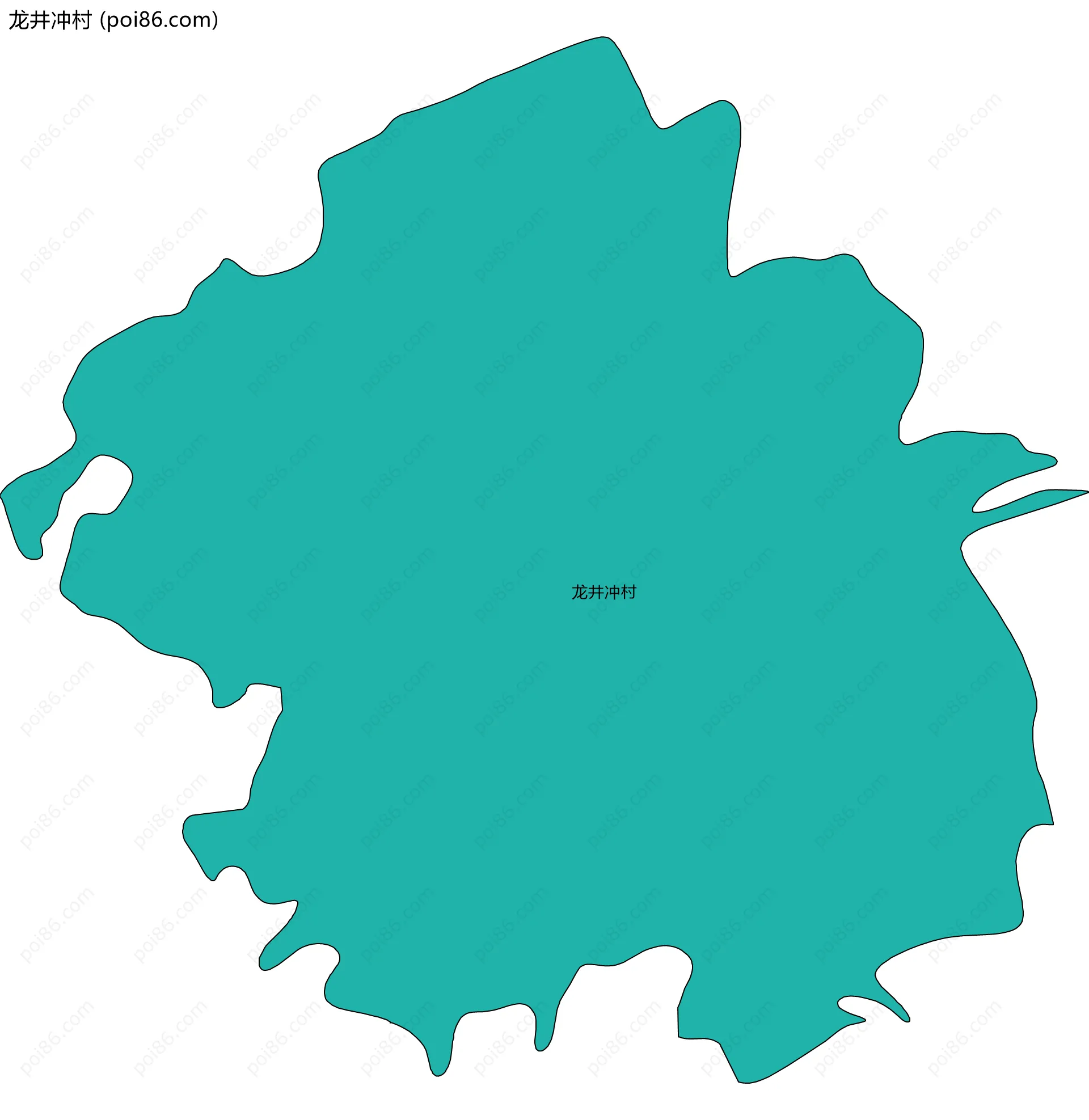 龙井冲村边界地图