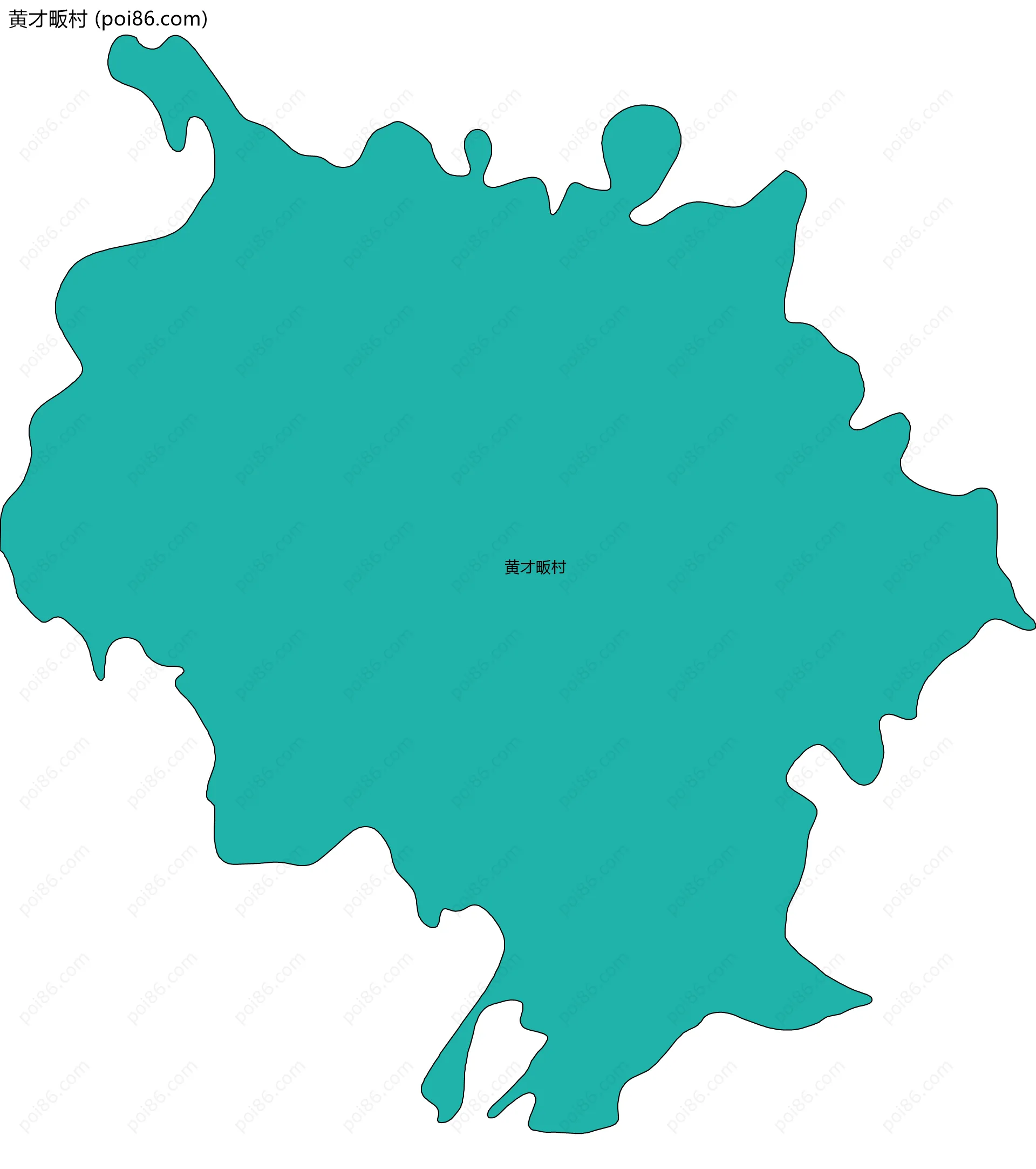 黄才畈村边界地图