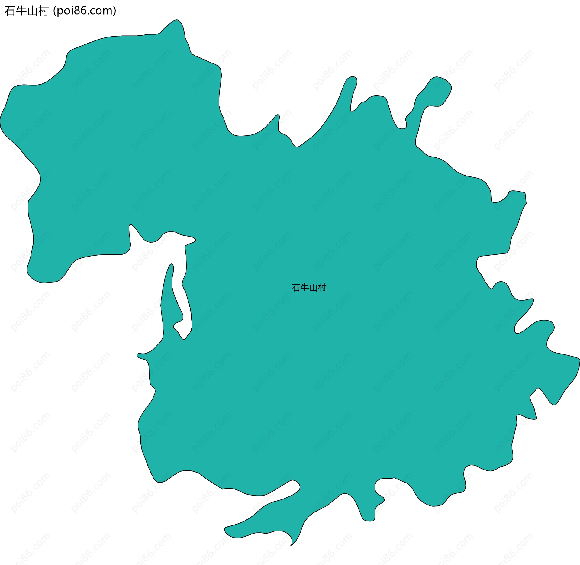 石牛山村边界地图