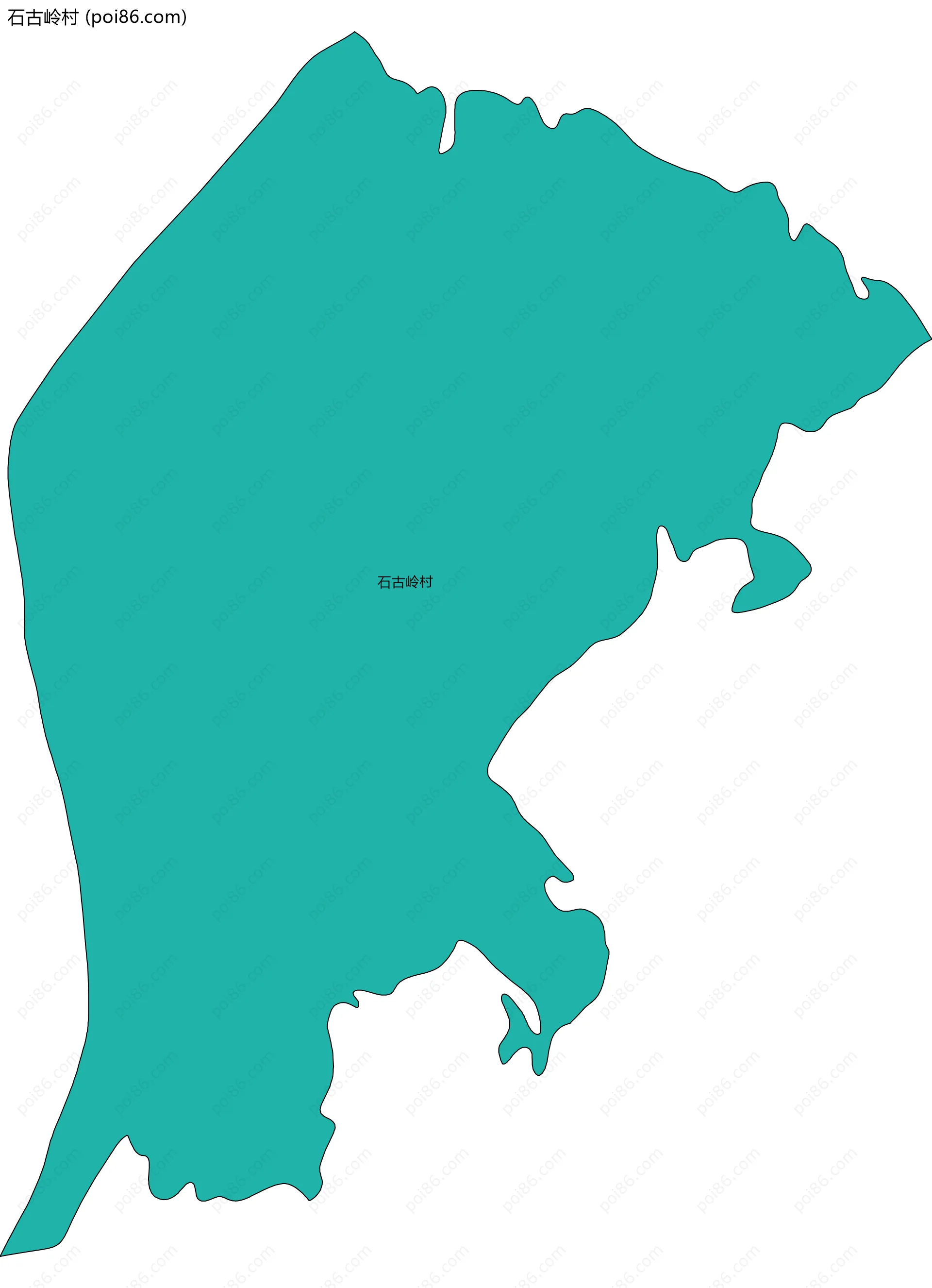 石古岭村边界地图