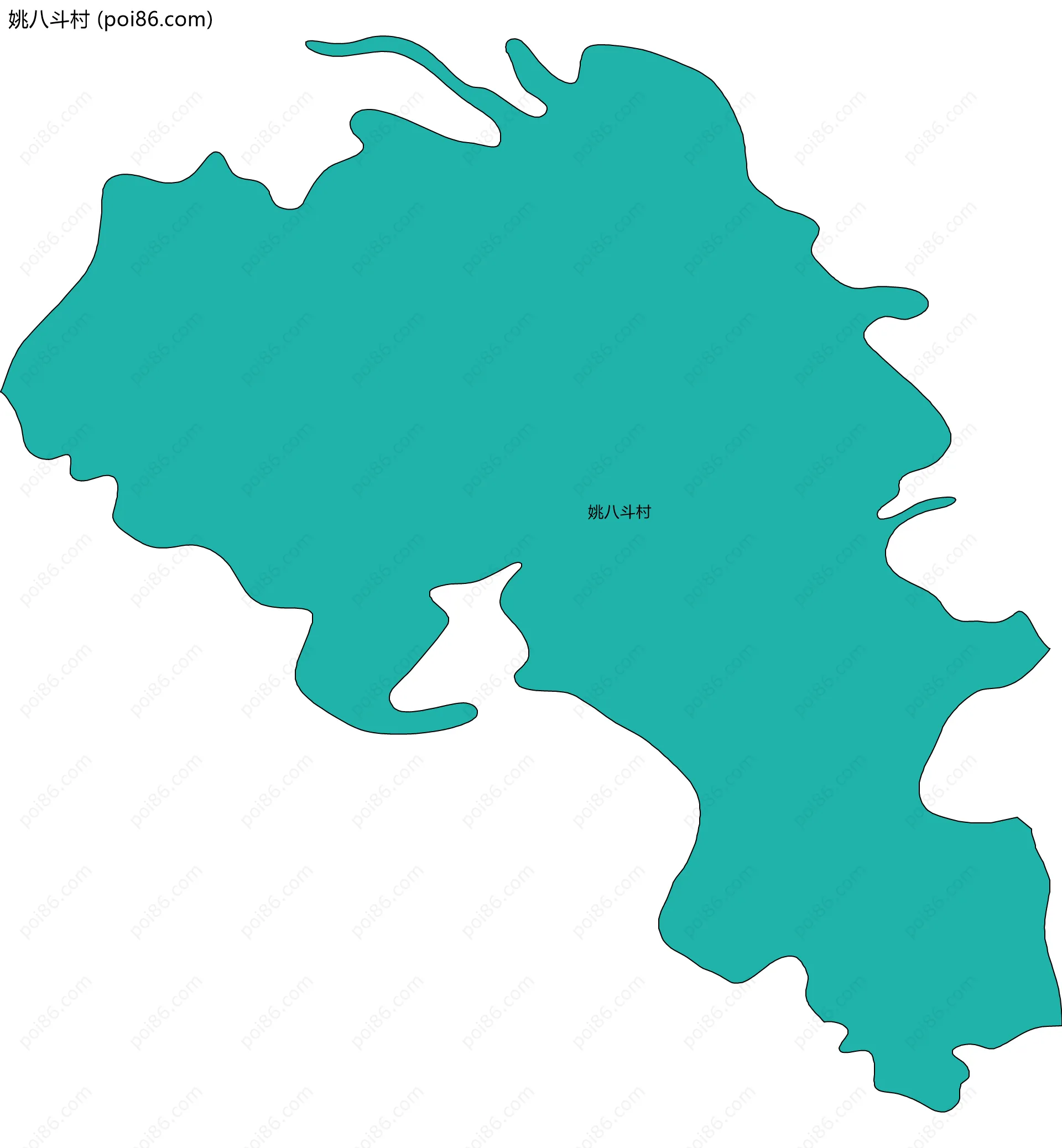 姚八斗村边界地图
