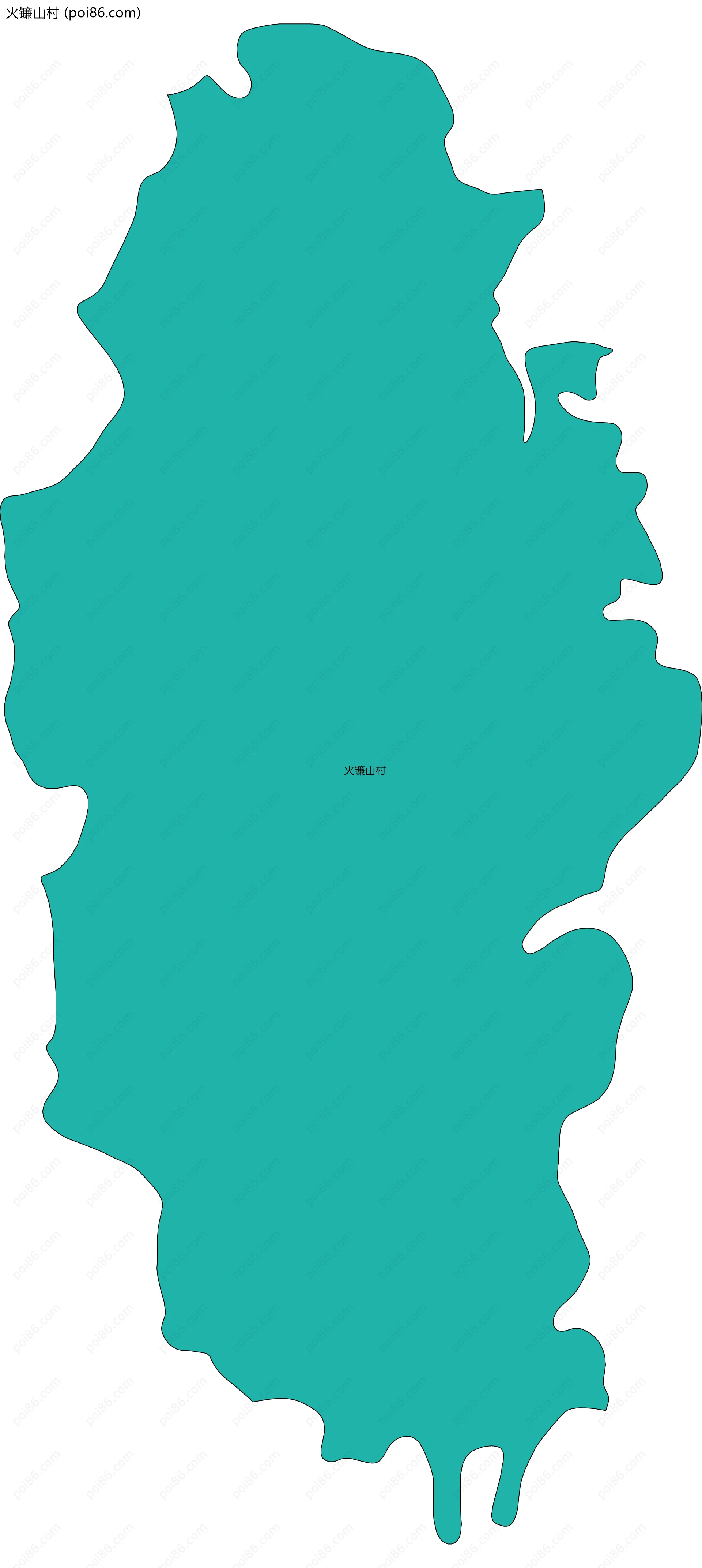 火镰山村边界地图