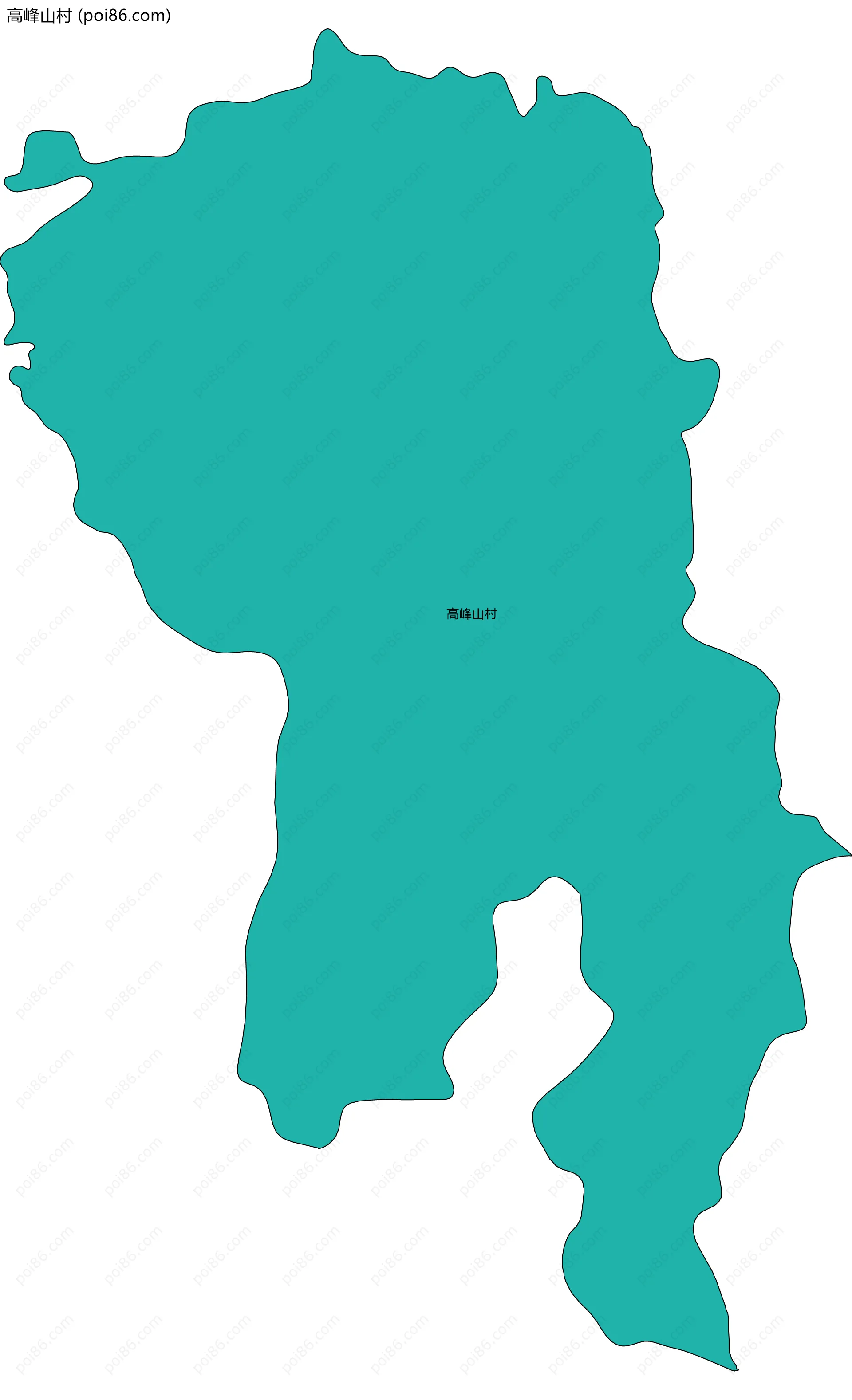 高峰山村边界地图