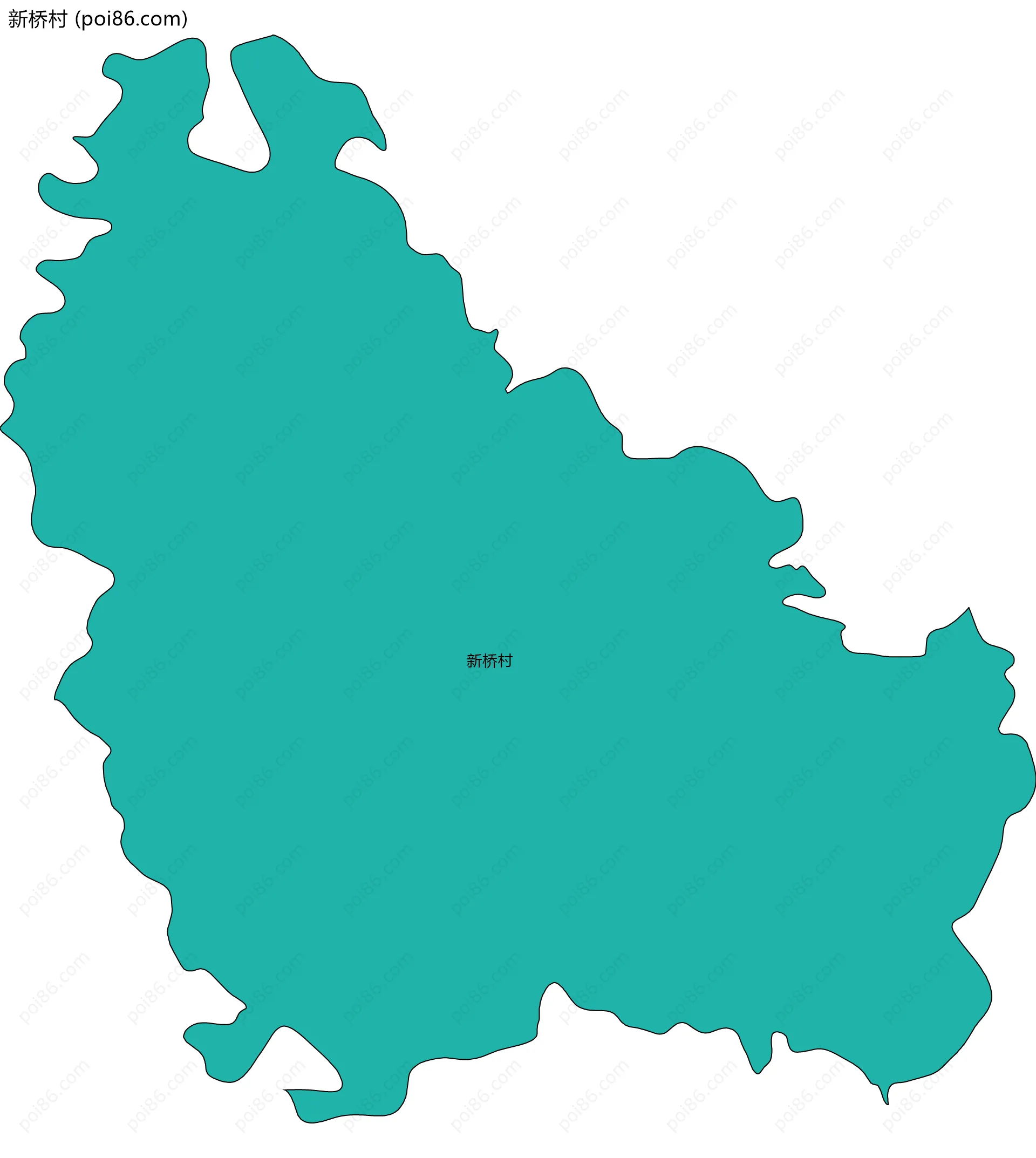 新桥村边界地图