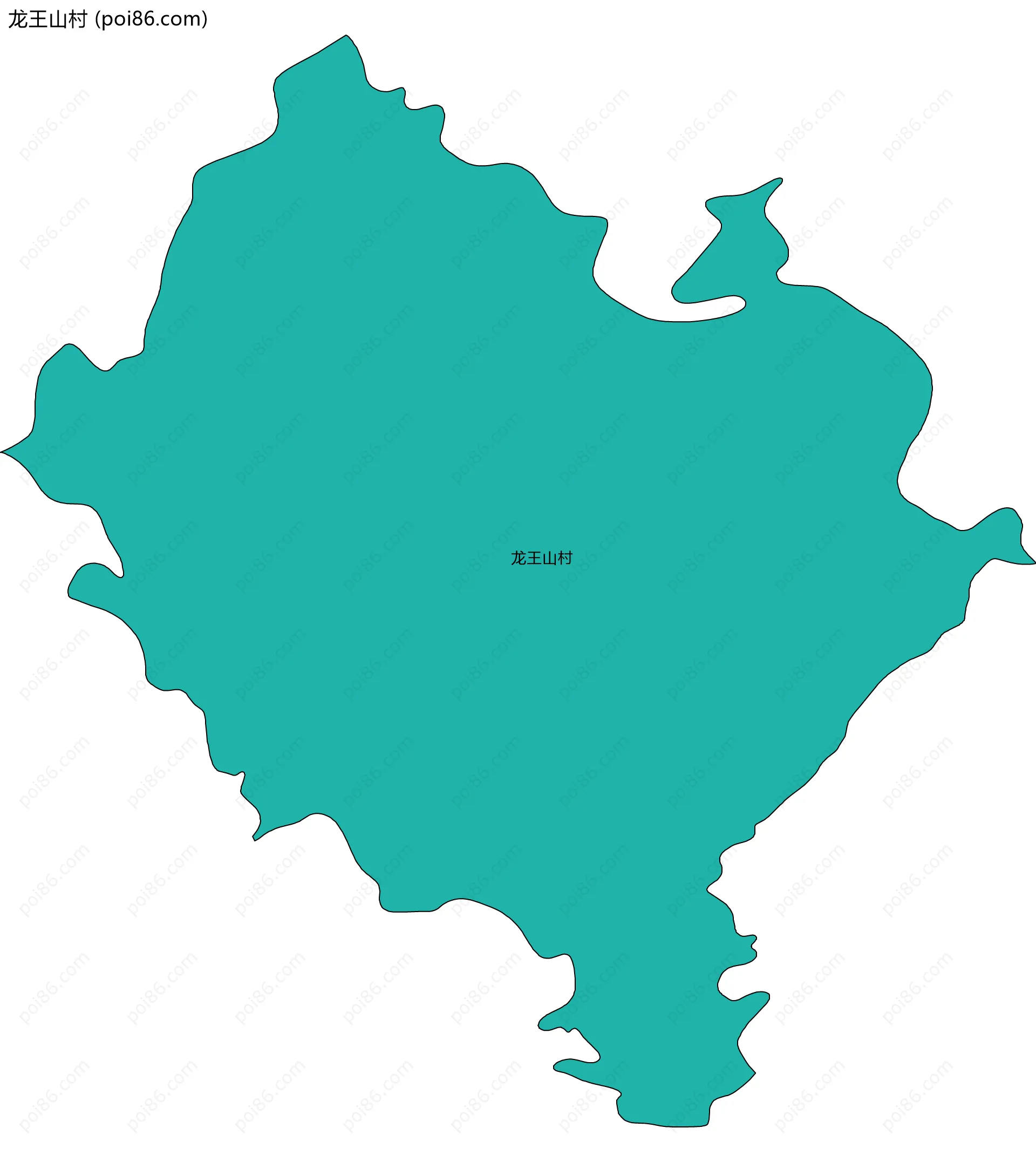 龙王山村边界地图