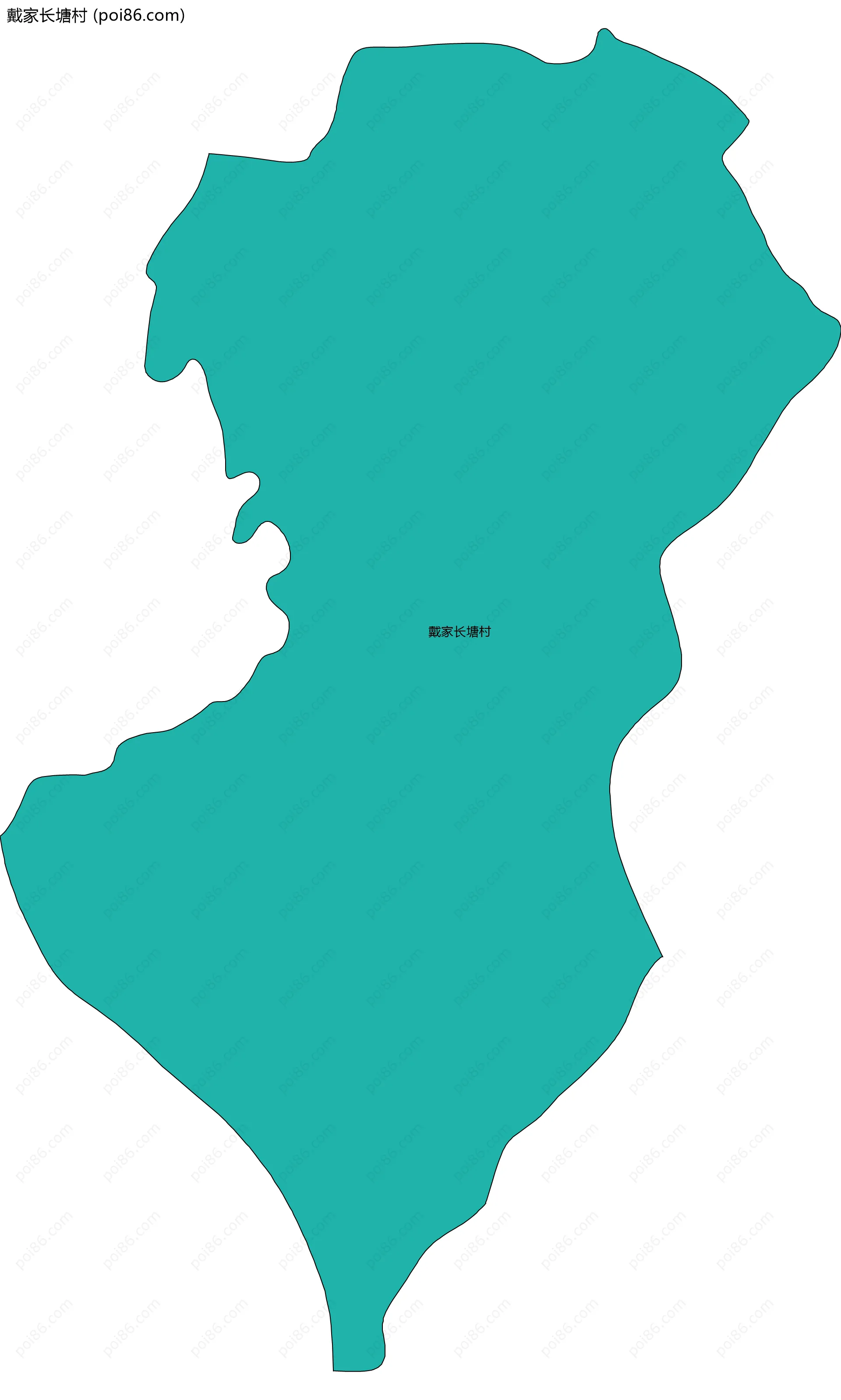 戴家长塘村边界地图